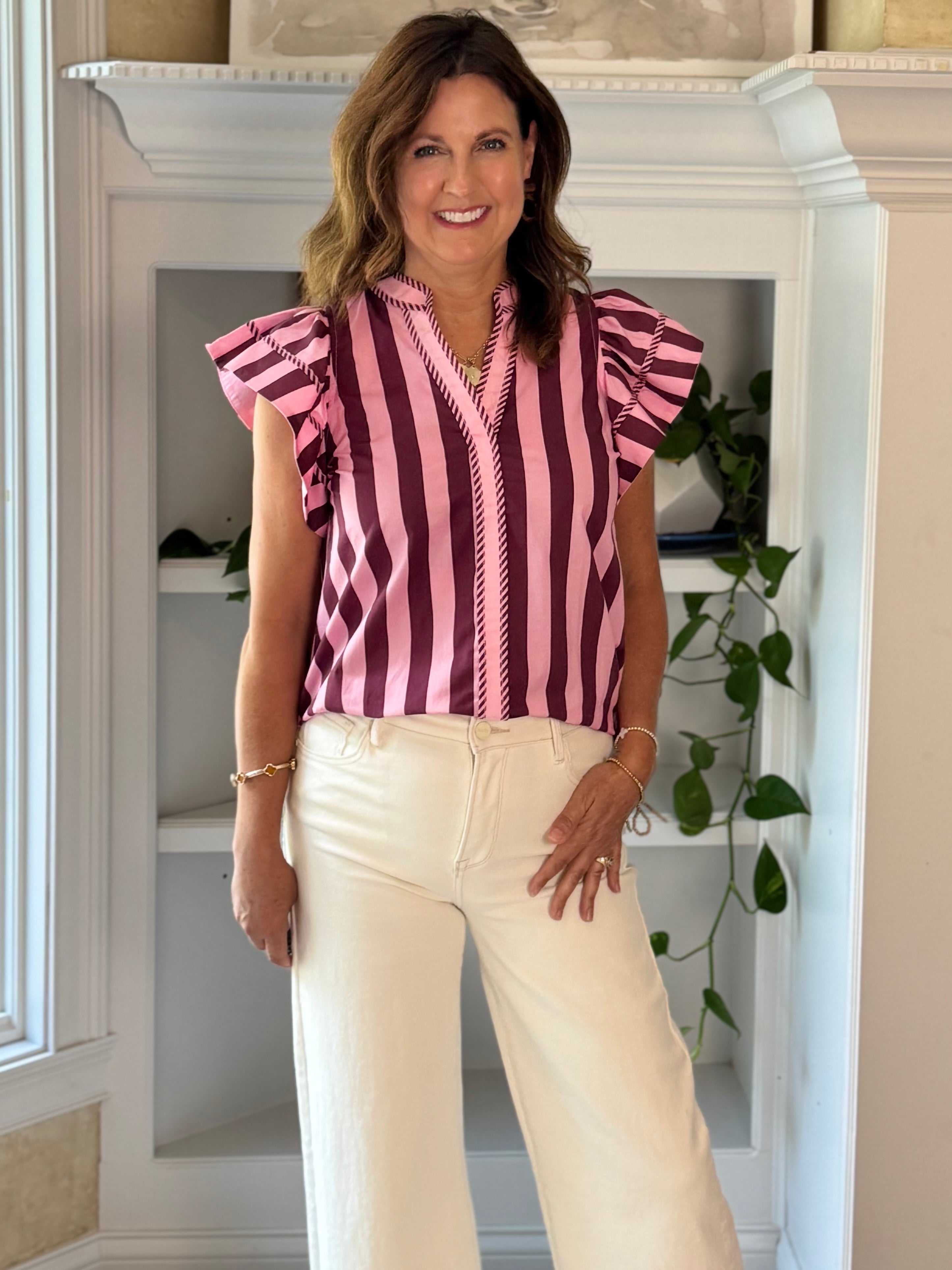 Berry Lane Striped Top