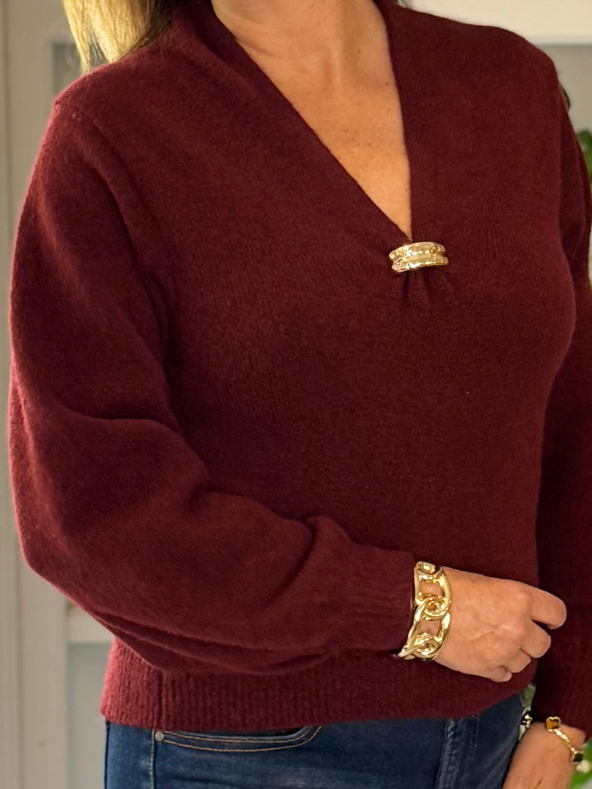Simply Sophisticated Sweater – Burgundy