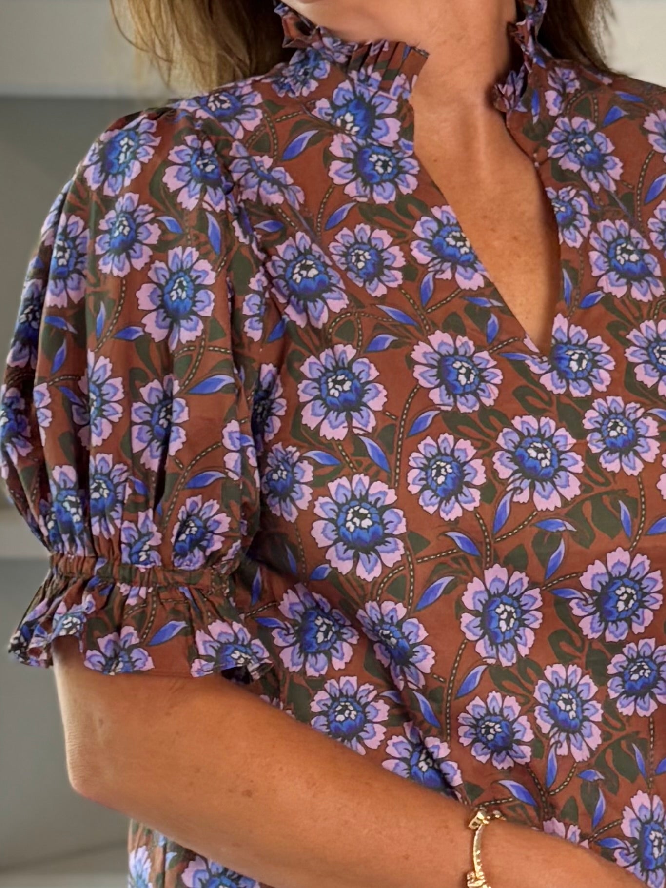 Fall Market Floral Top