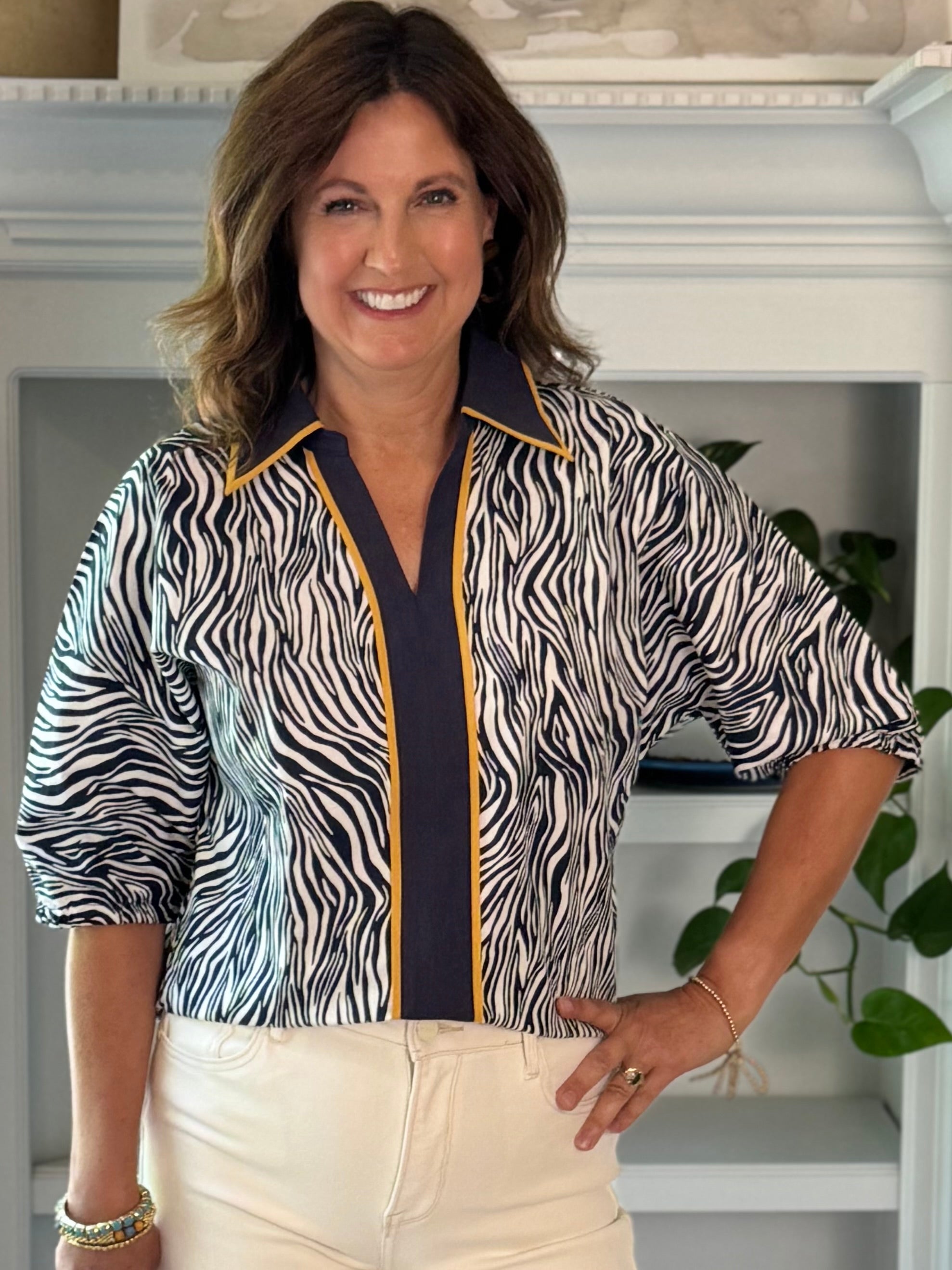 Midnight Safari Contrast Top