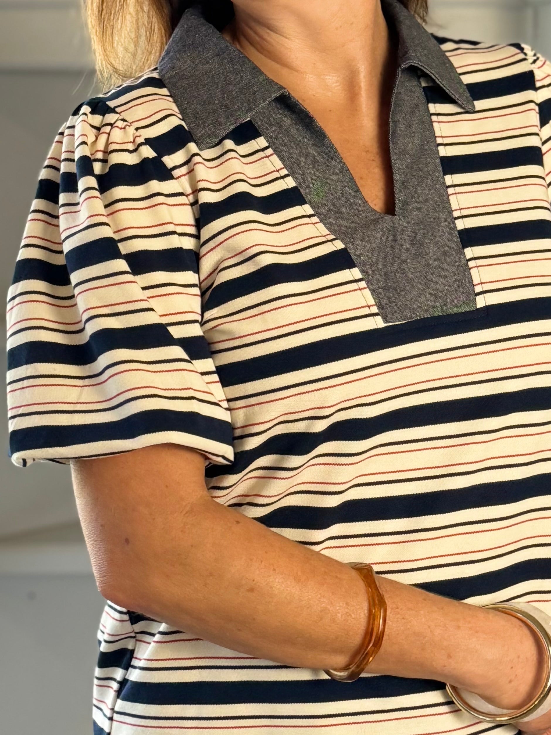 Classic Lines Contrast Top