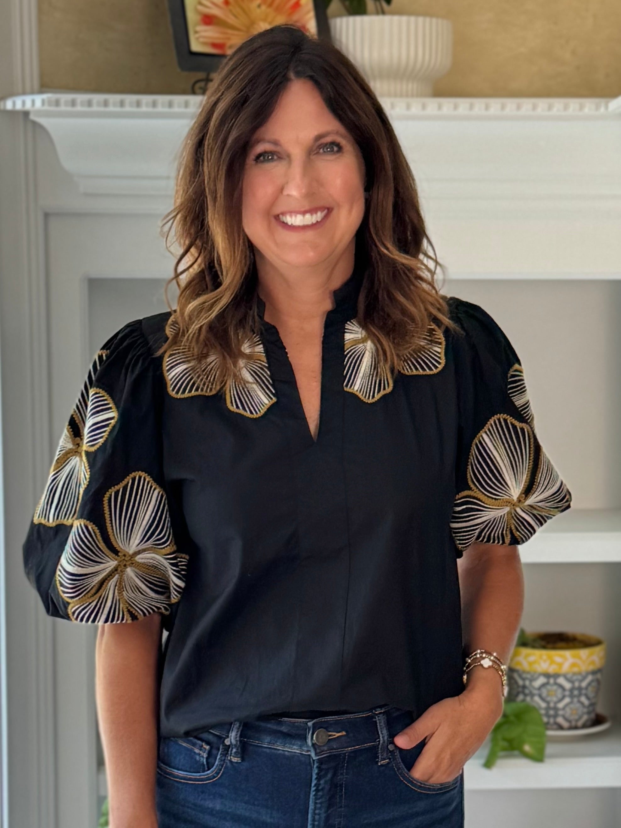 THML Noir Statement Top