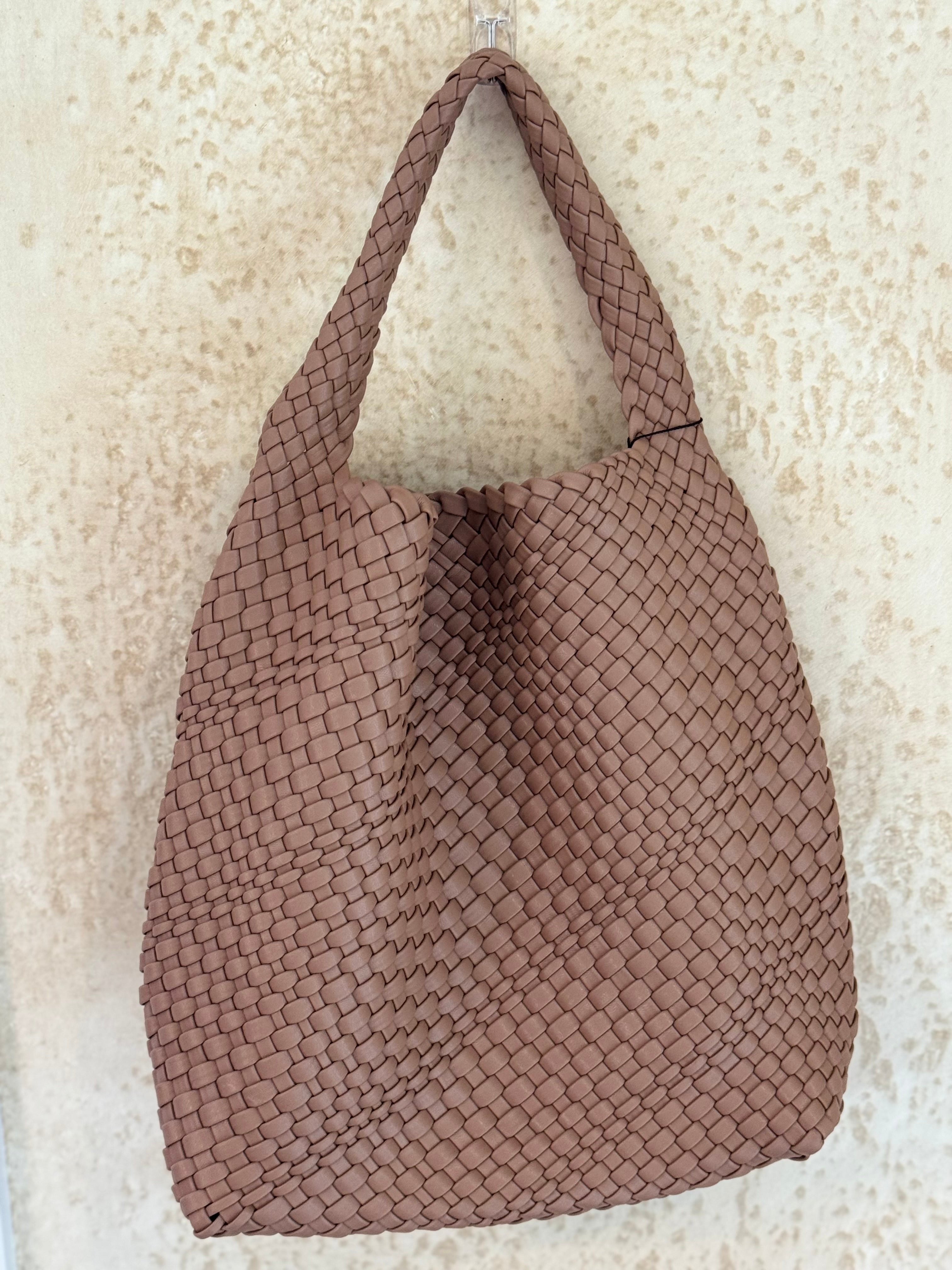 Large Woven Tote - Taupe