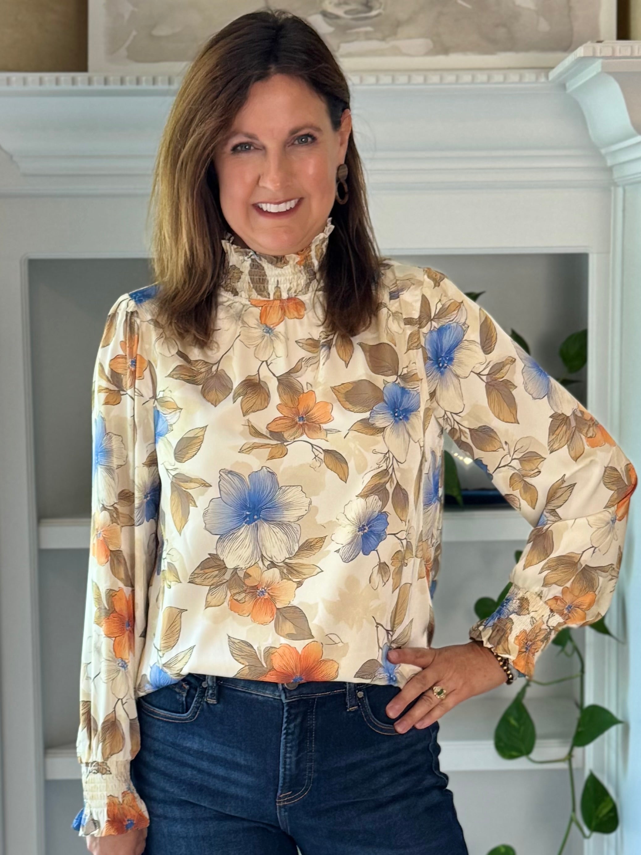 English Garden Floral Blouse