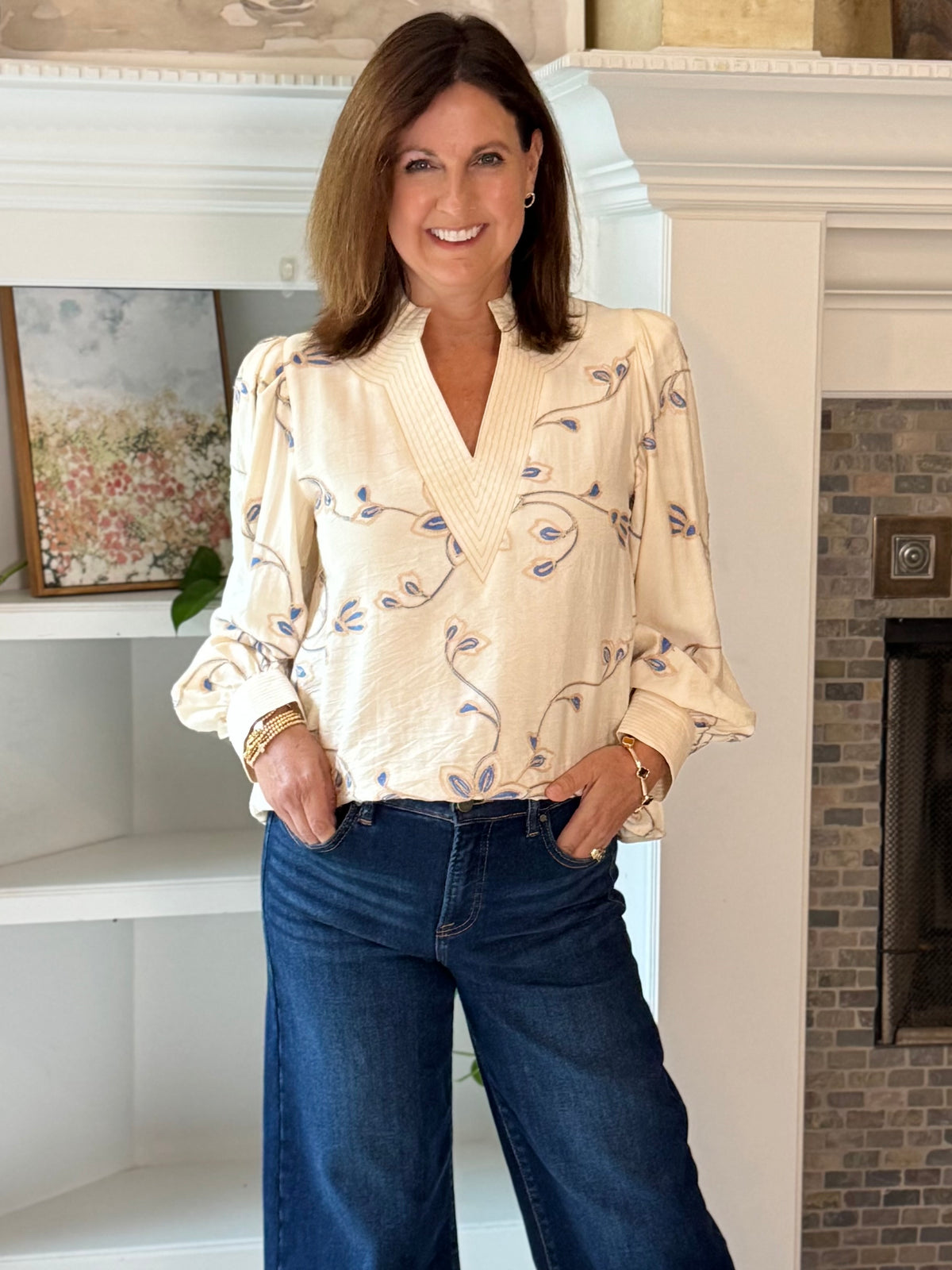 Remarkable Details Embroidered Blouse - Ivory
