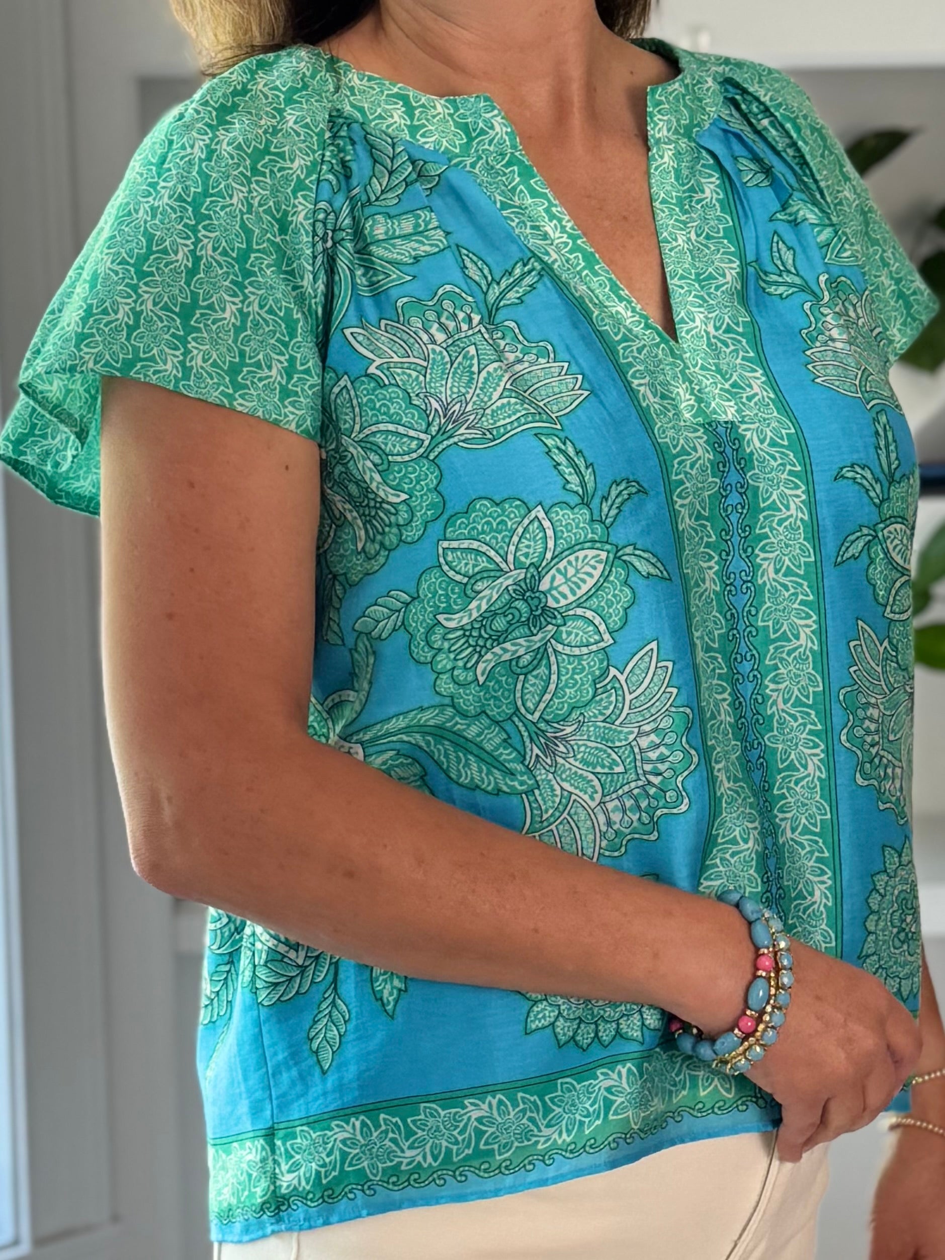 Current Air Blue Lagoon Blouse