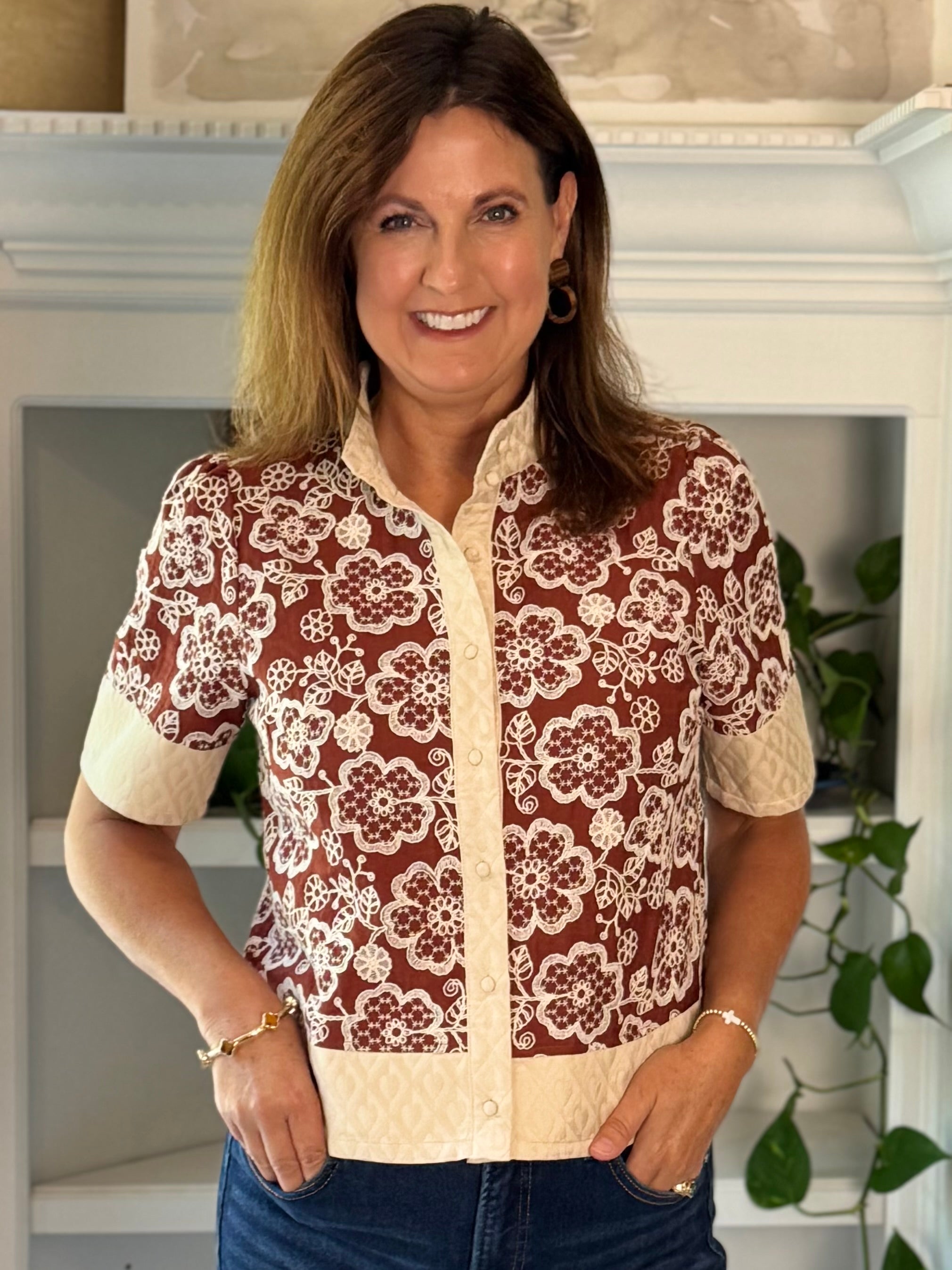 Grace in Bloom Embroidered Top