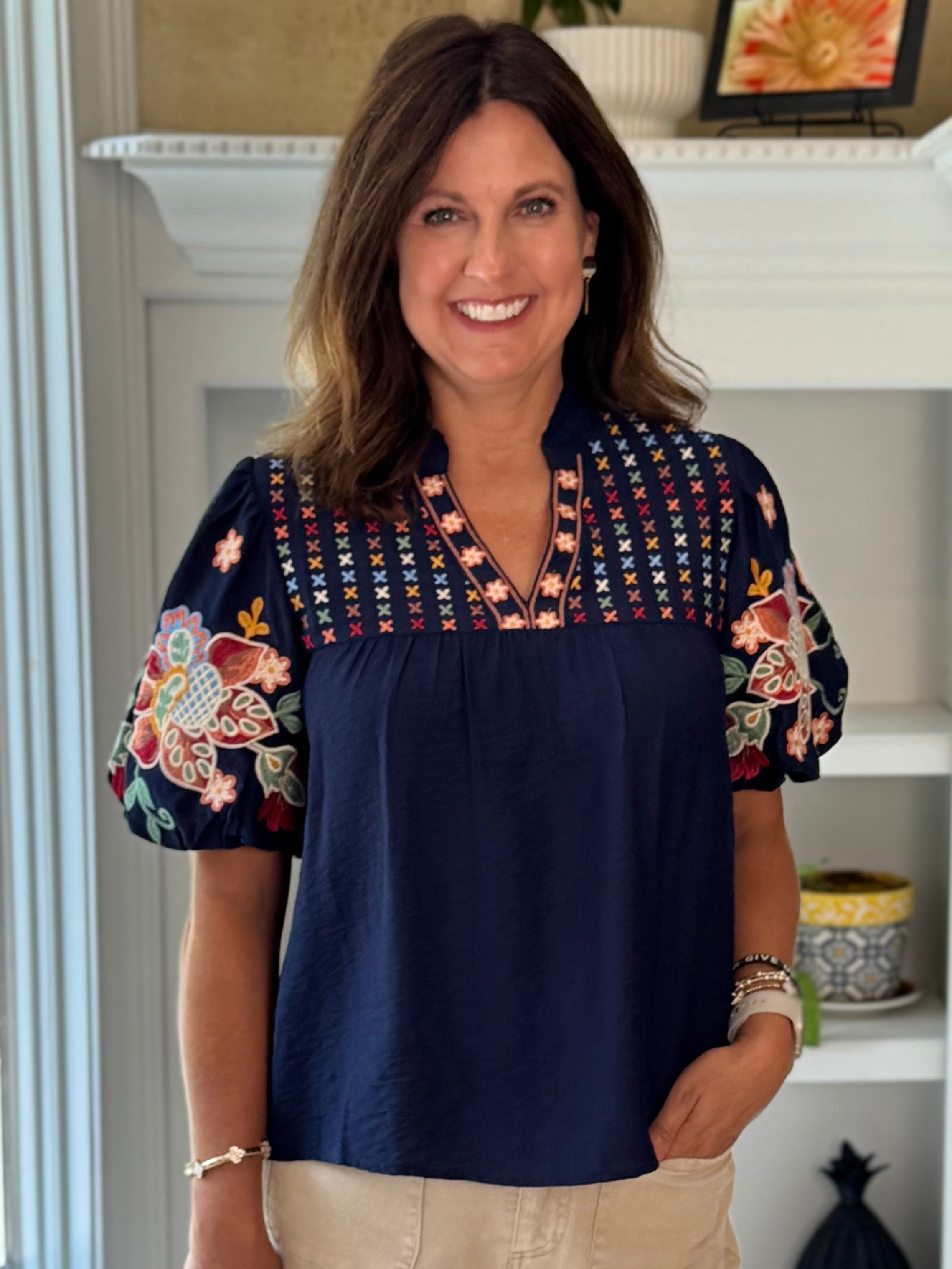 THML Artisan Embroidered Top