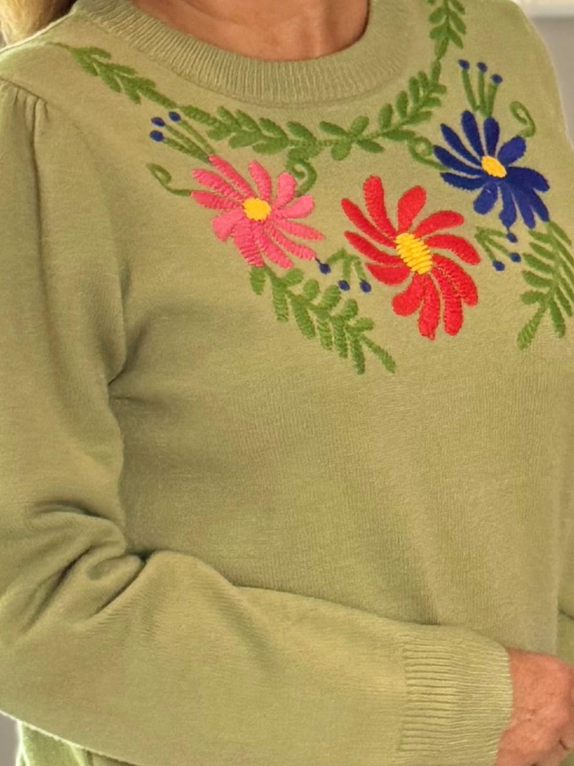 Joy in Color Embroidered Sweater
