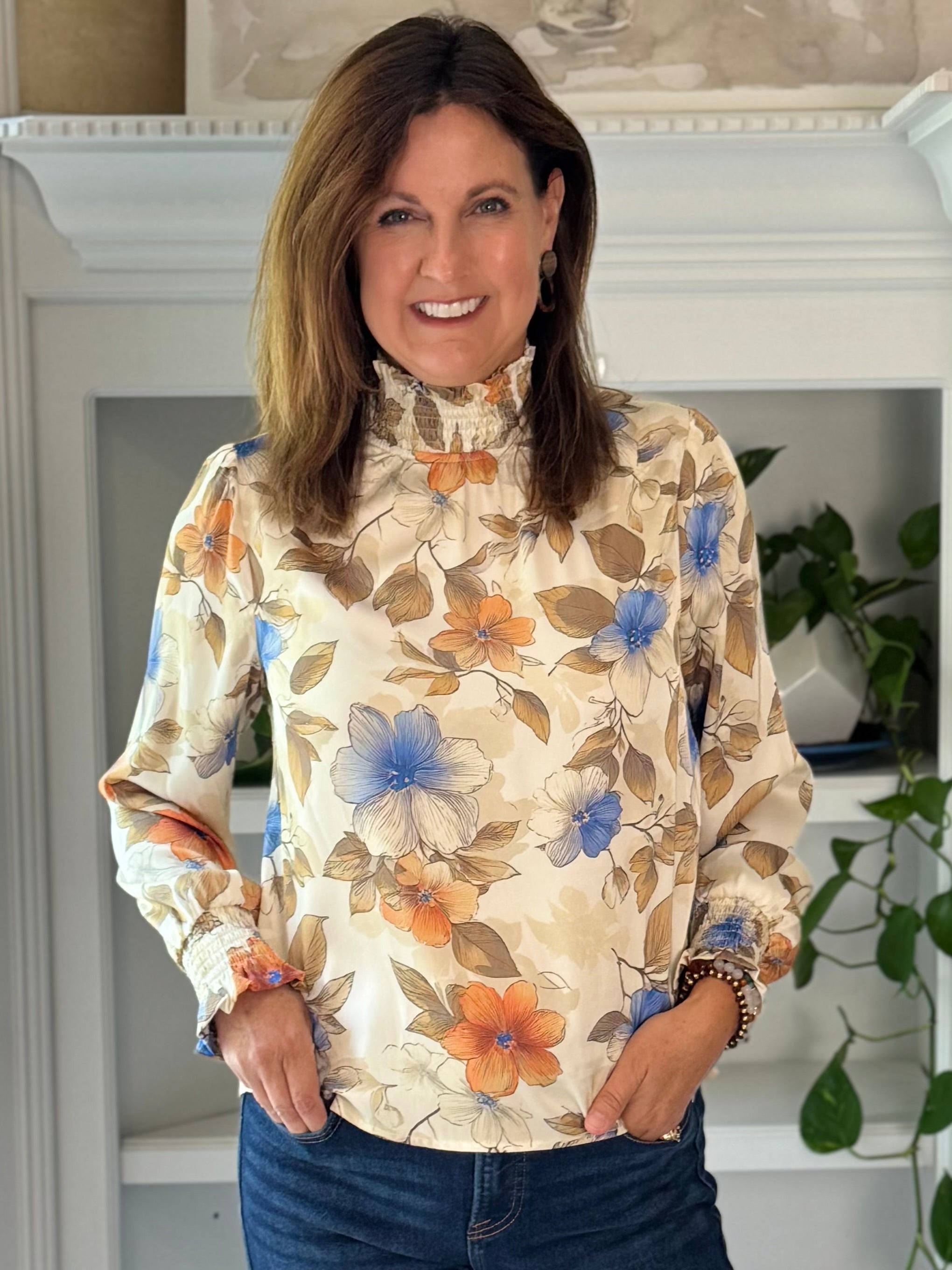 English Garden Floral Blouse