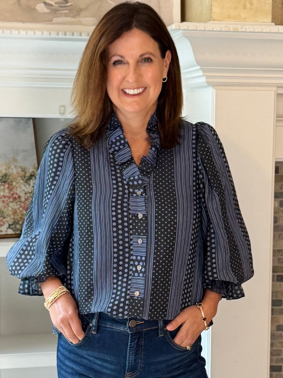 Different By Design Print Blouse