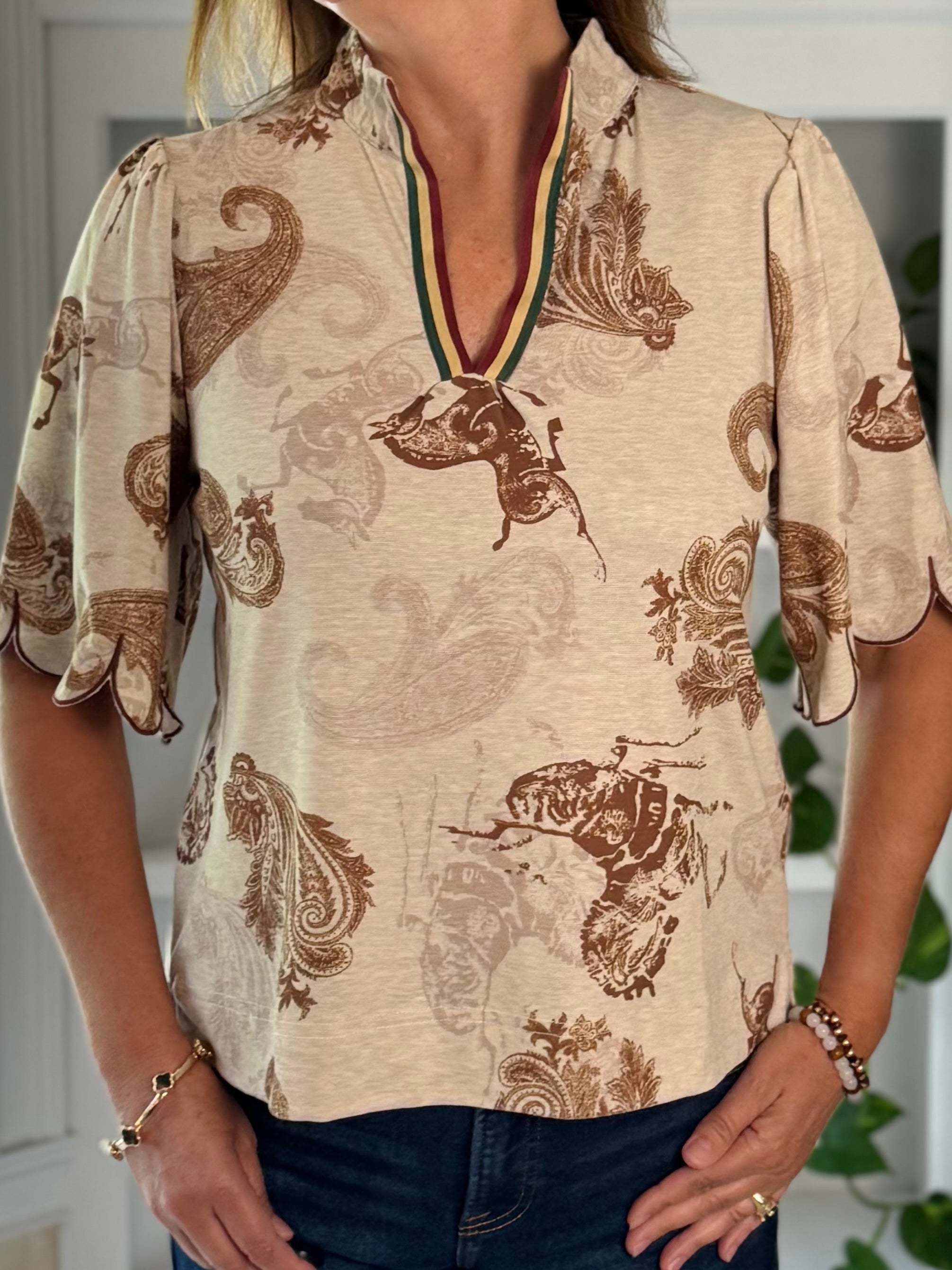 Vintage Story Print Top