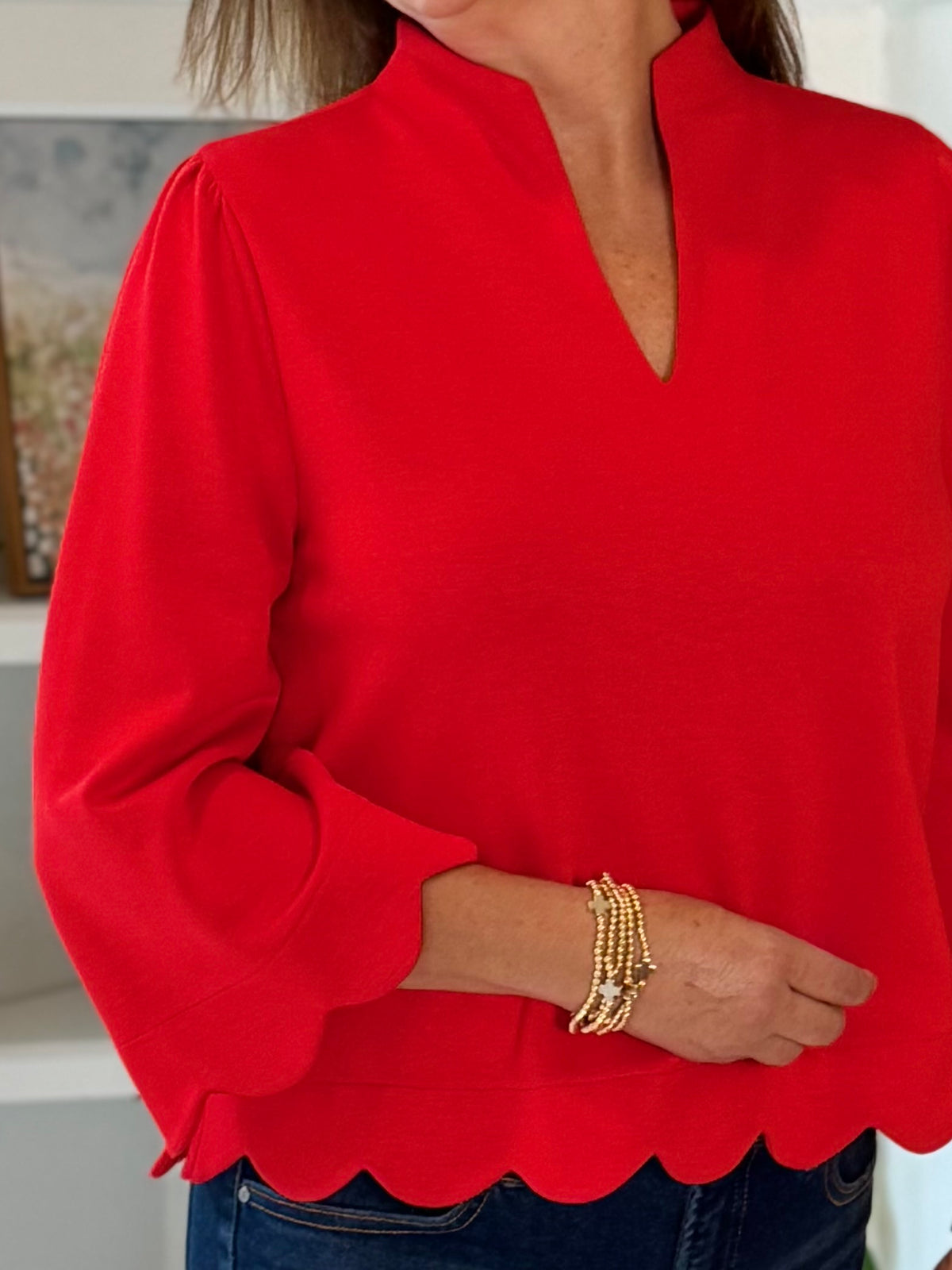 Simply Striking Scalloped Top