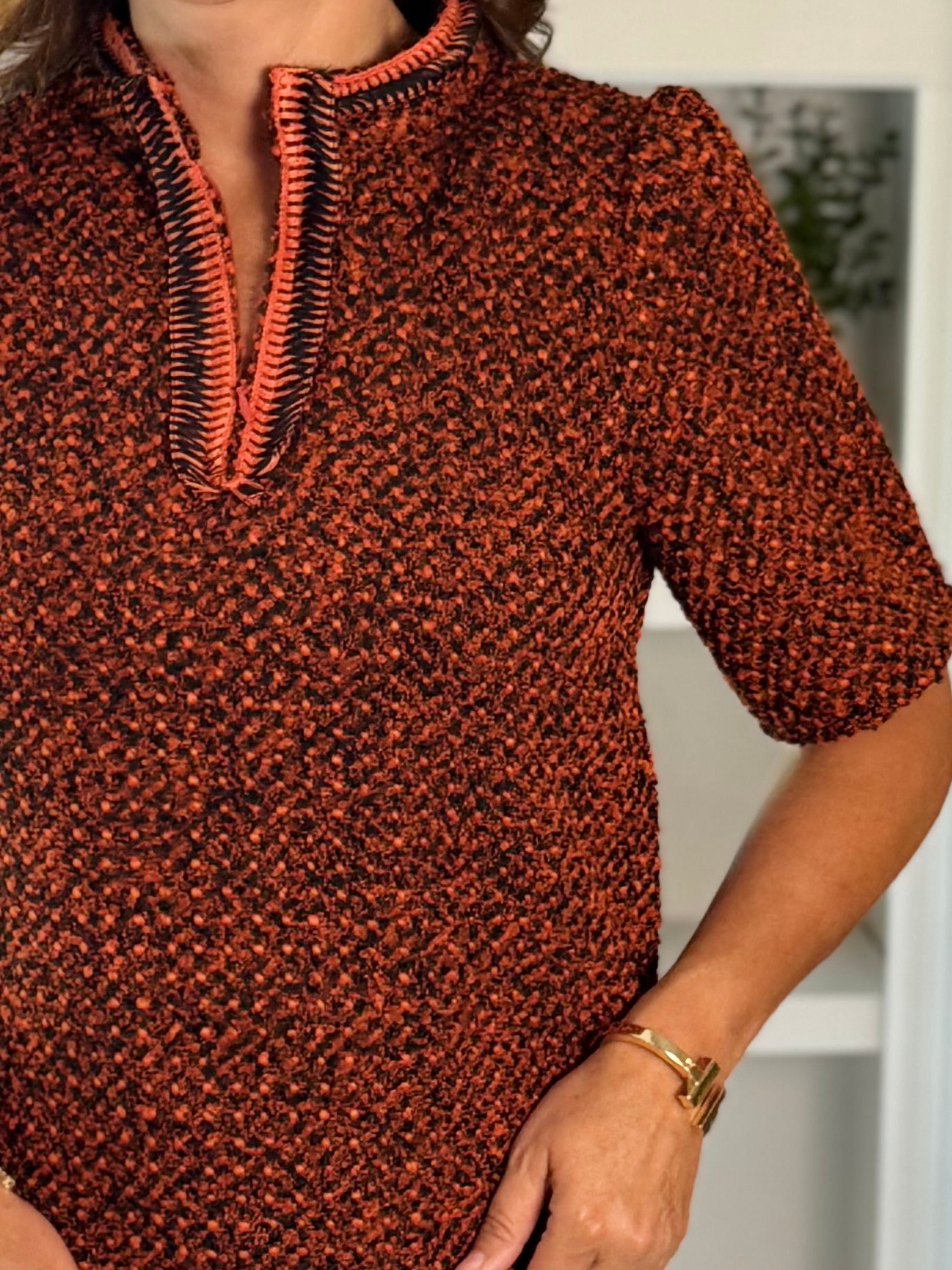 Tweed Perspective Top