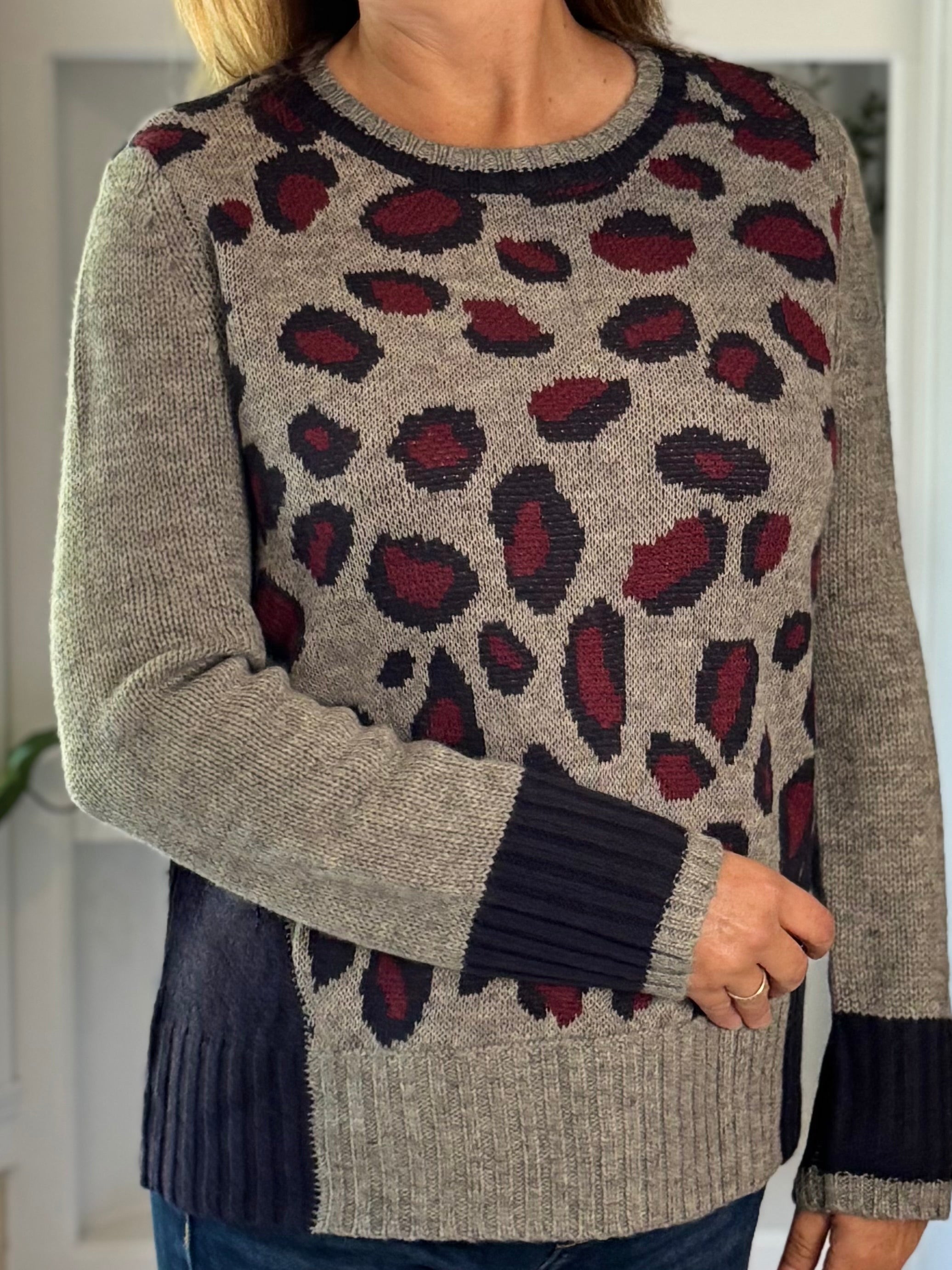 Midnight Leopard Sweater