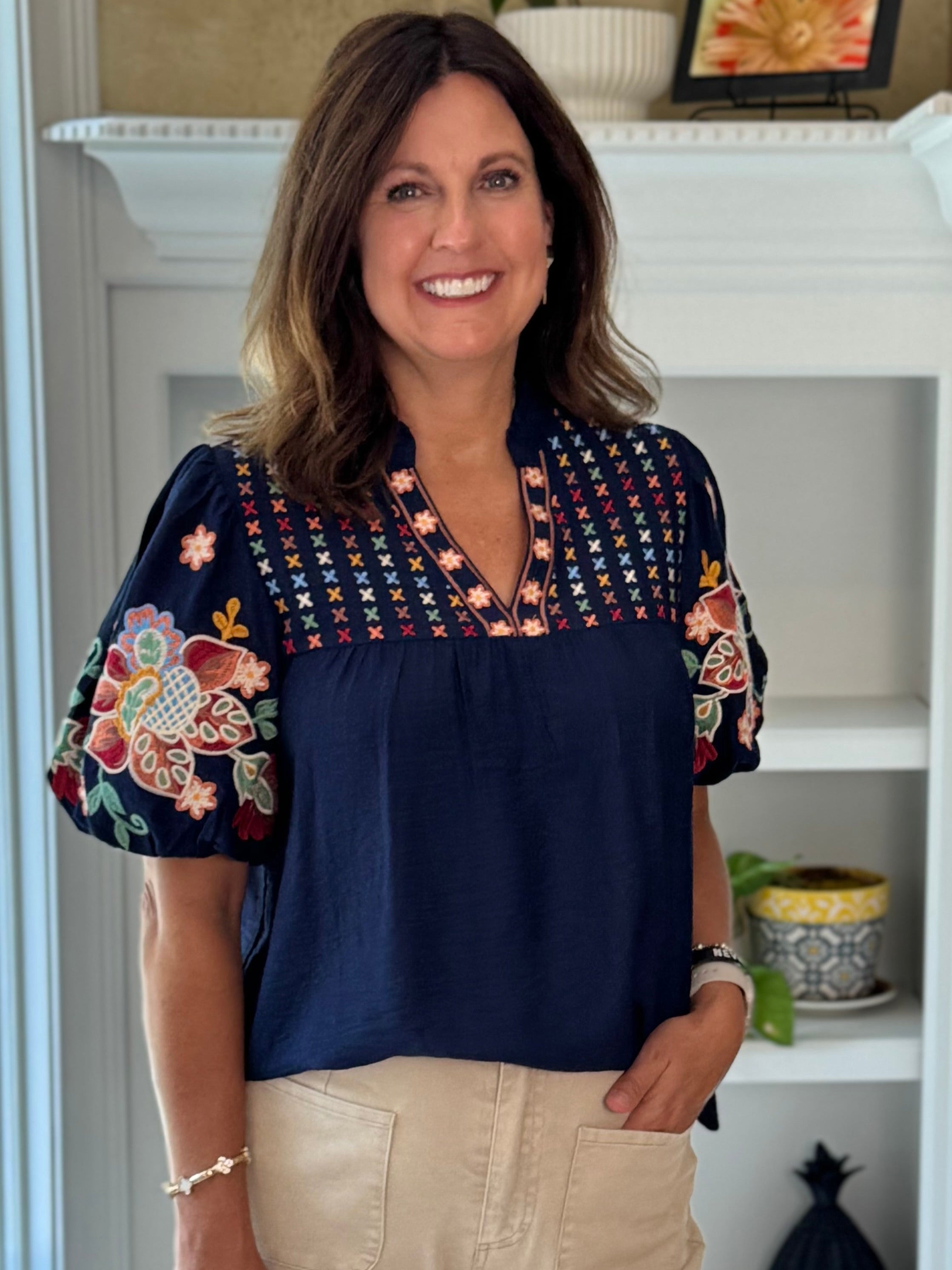 THML Artisan Embroidered Top