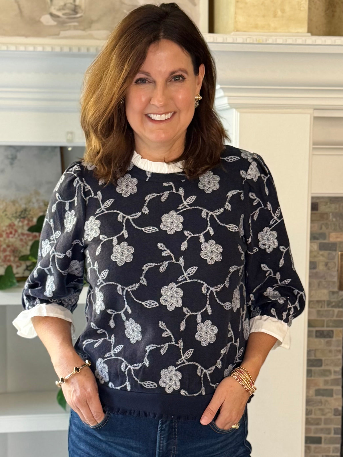 Floral Enchantment Embroidered Top