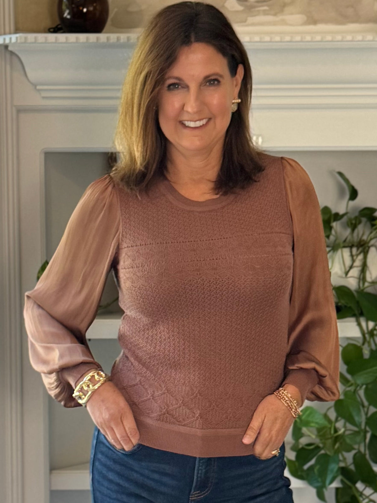 Current Air Elevated Detail Sweater - Mocha