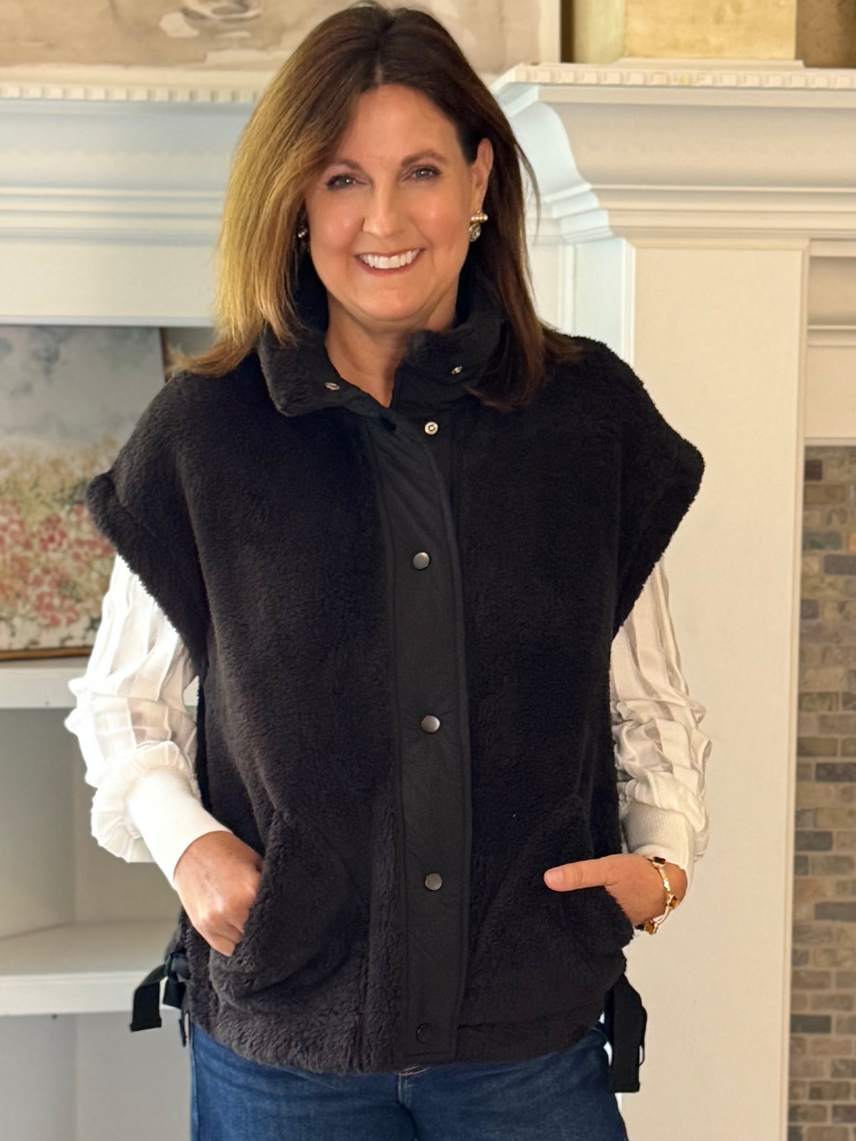 Cozy Side Up Fleece Vest