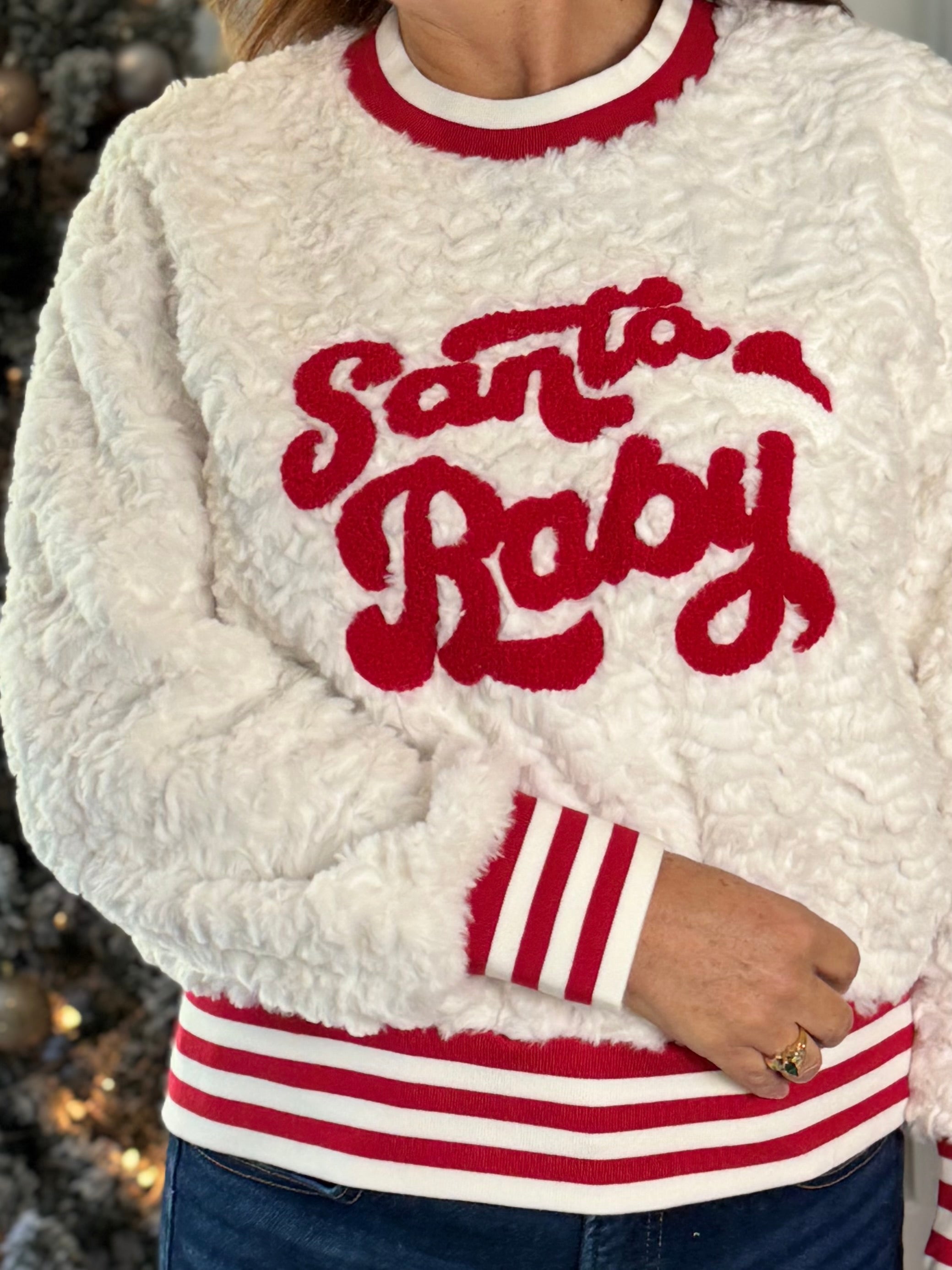 Santa Baby Embroidered Top