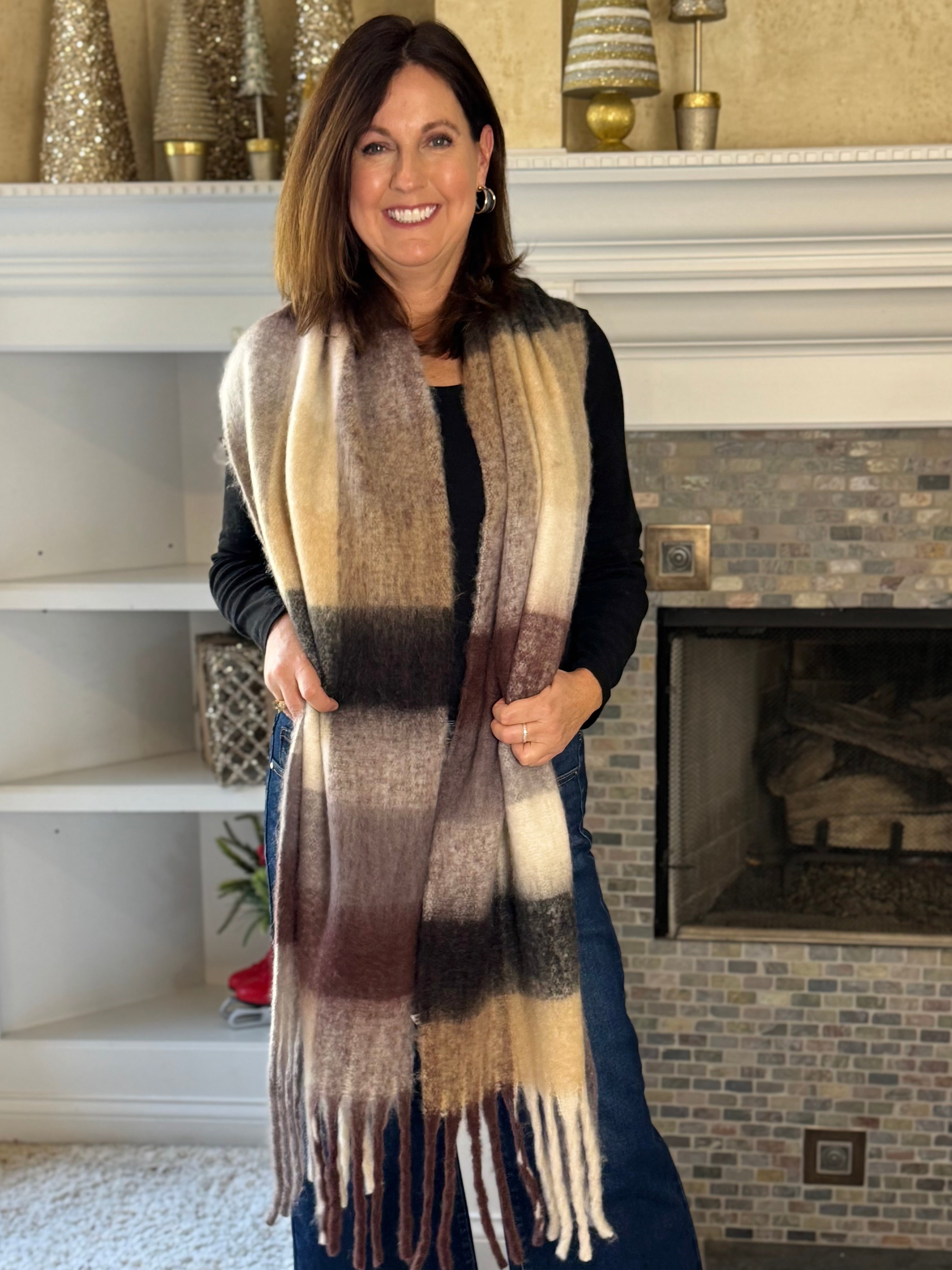 Cozy Blanket Scarf - Plum