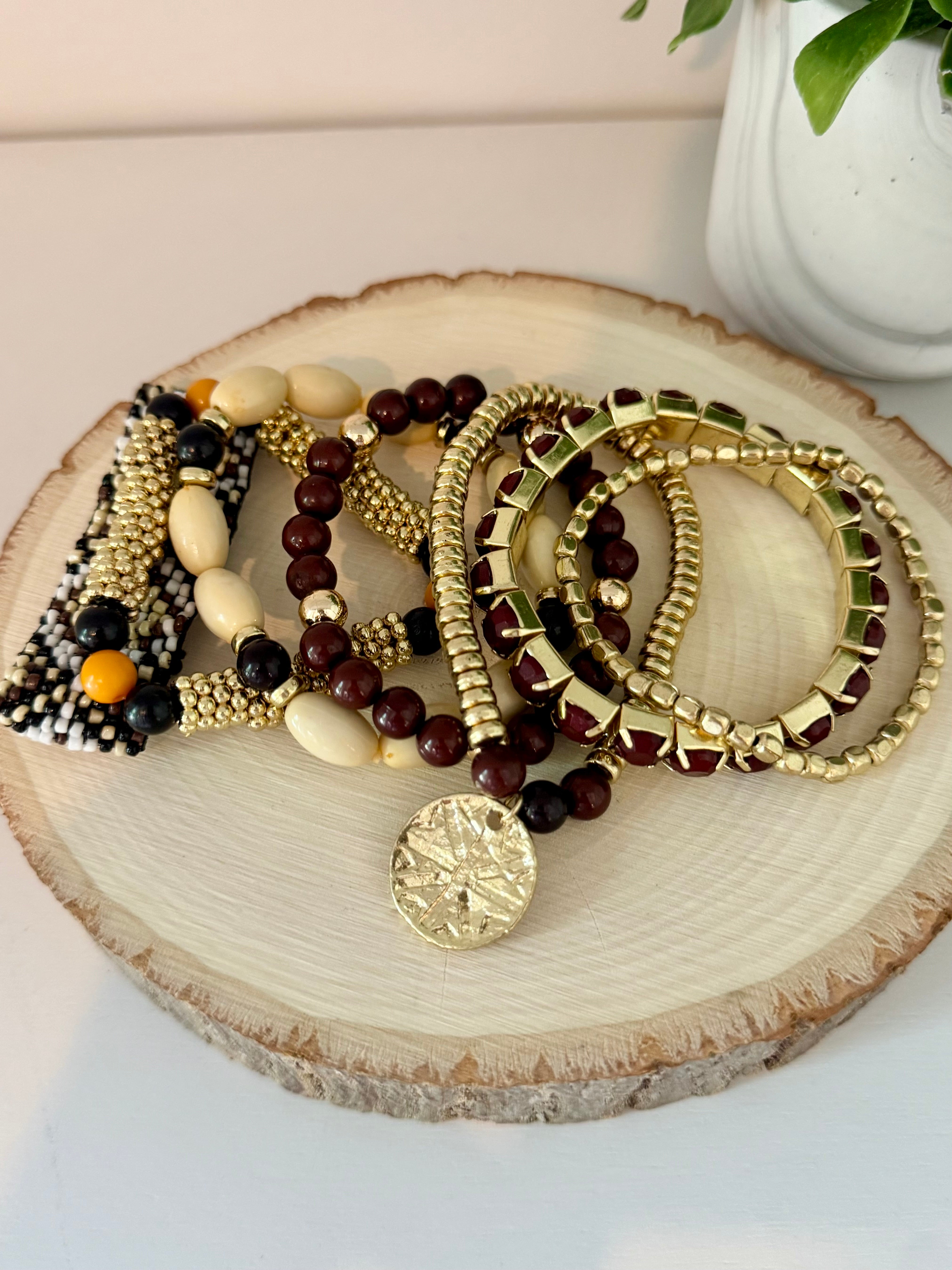 Festival Bracelet Set - Brown Tones