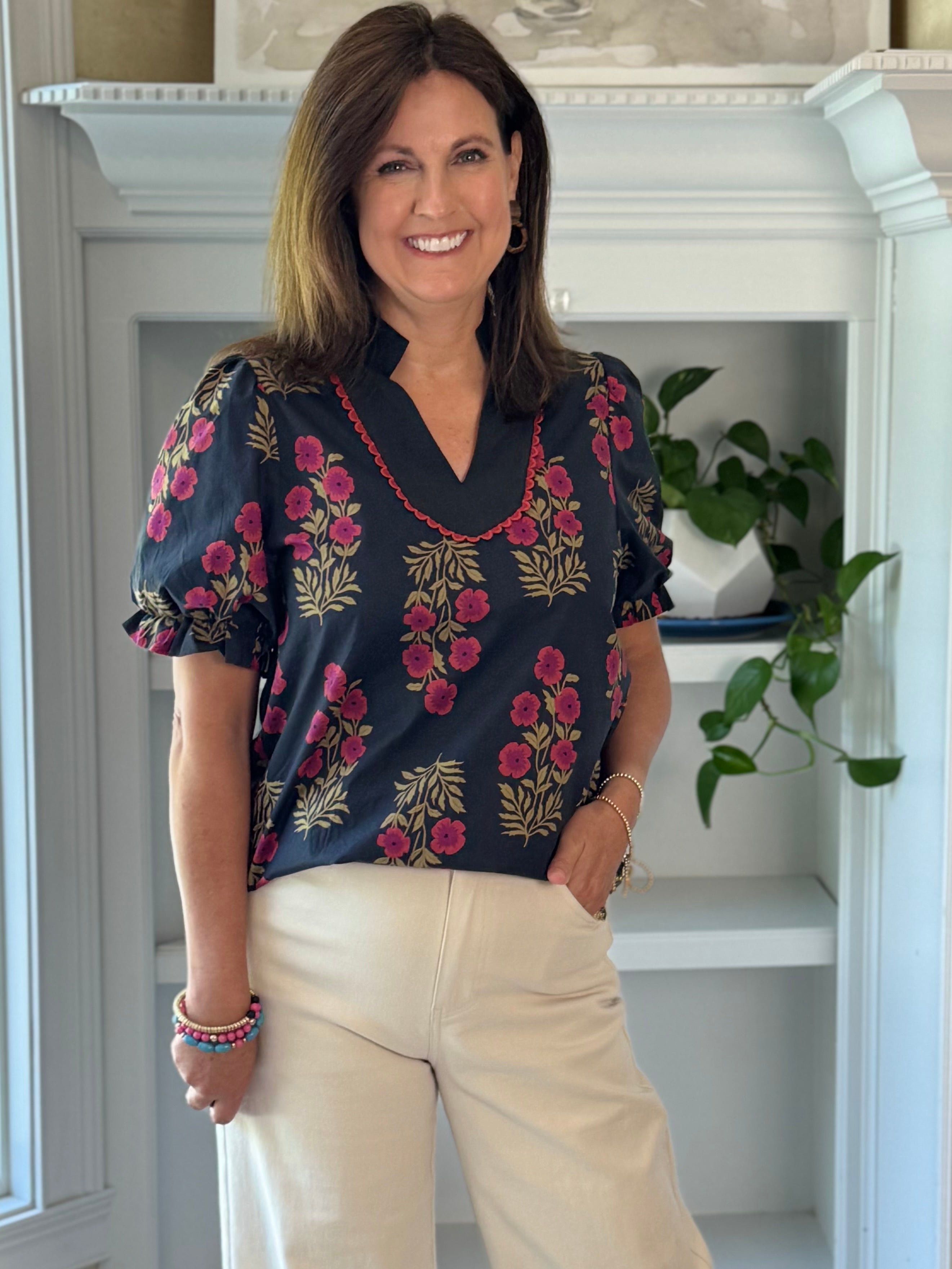 Painted Petal Floral Top