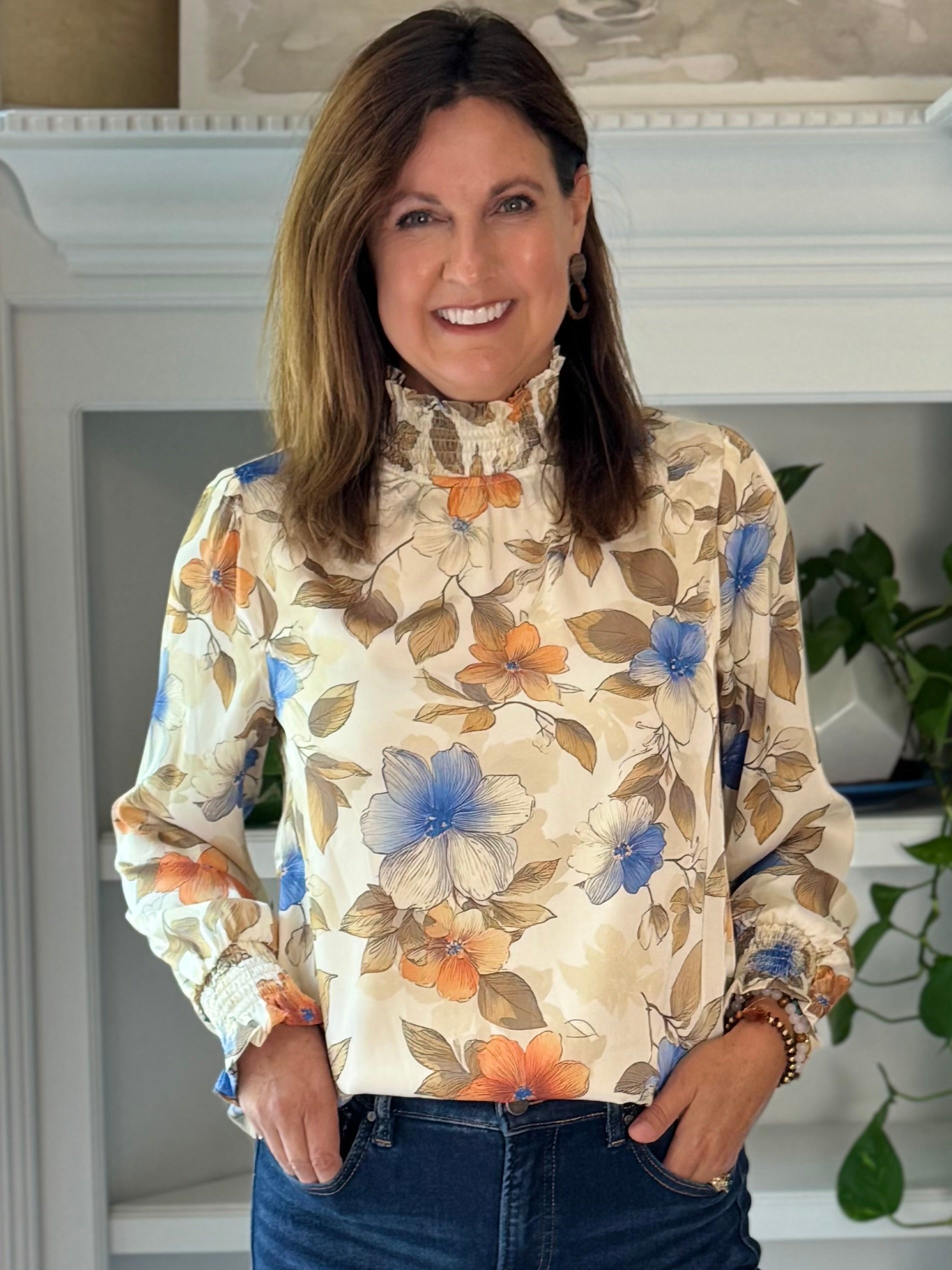 English Garden Floral Blouse