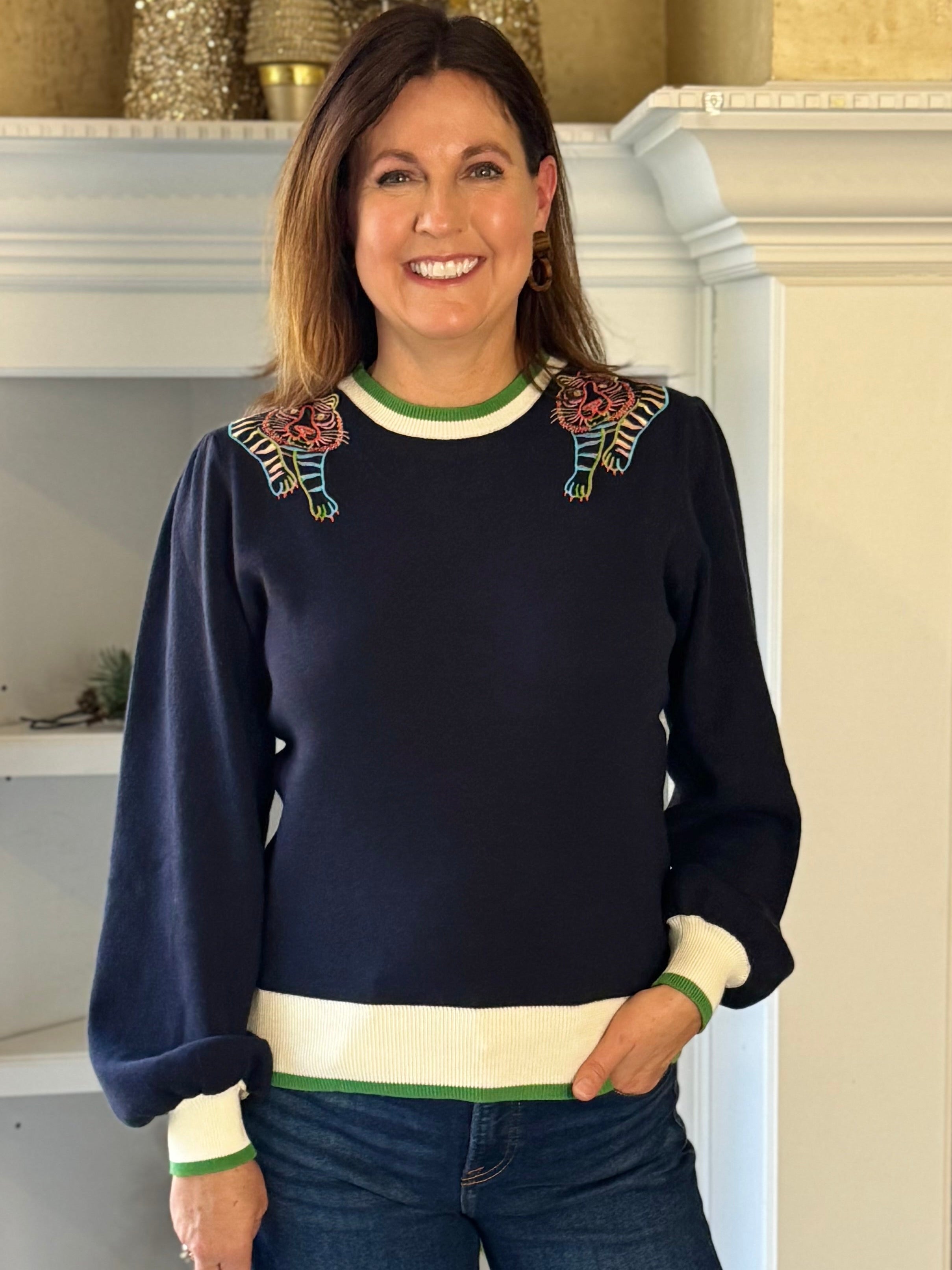 Wild Streak Embroidered Sweater