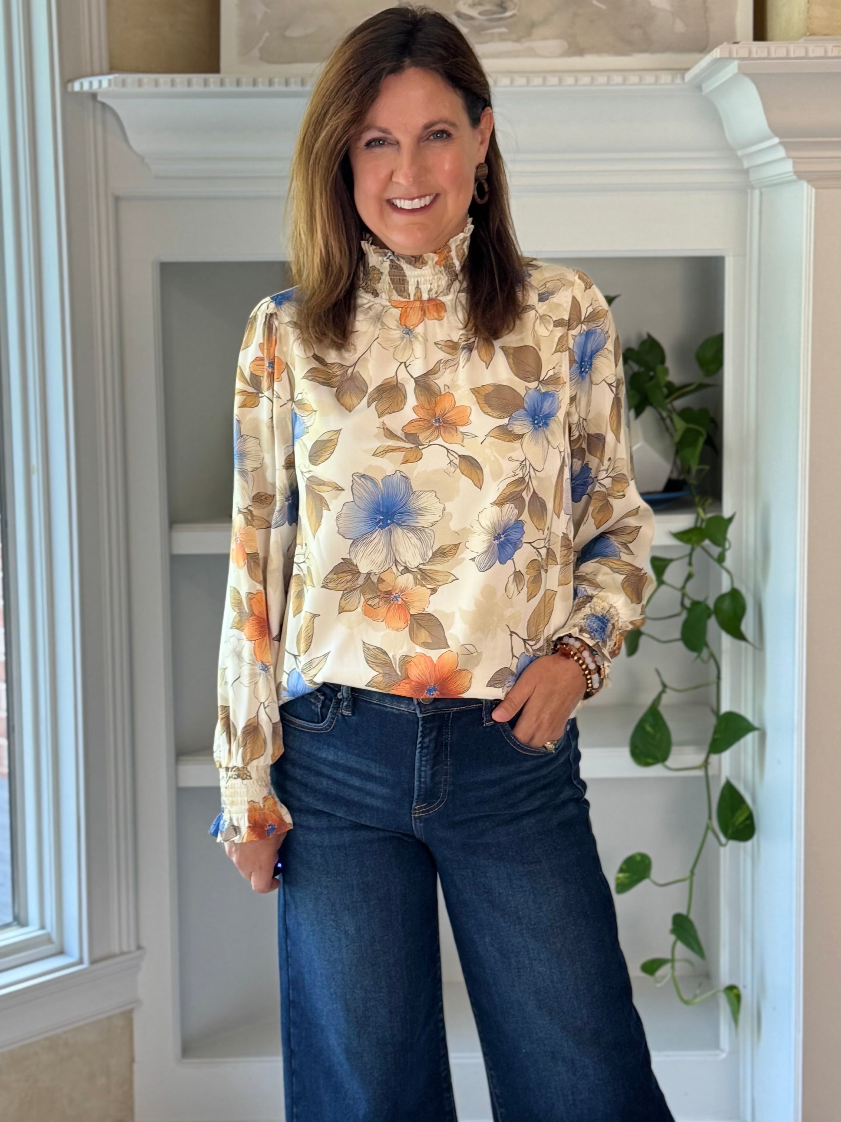 English Garden Floral Blouse