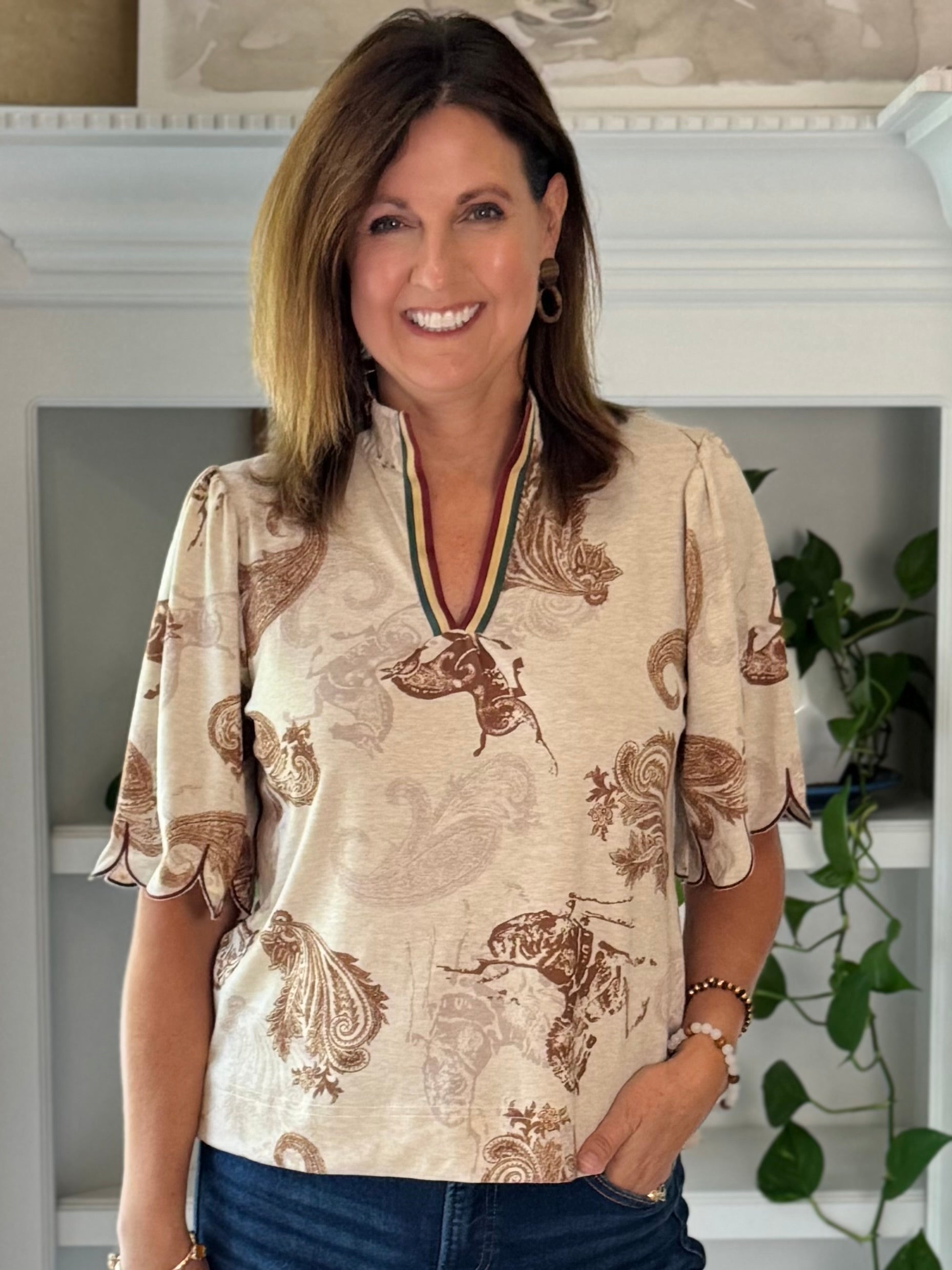 Vintage Story Print Top