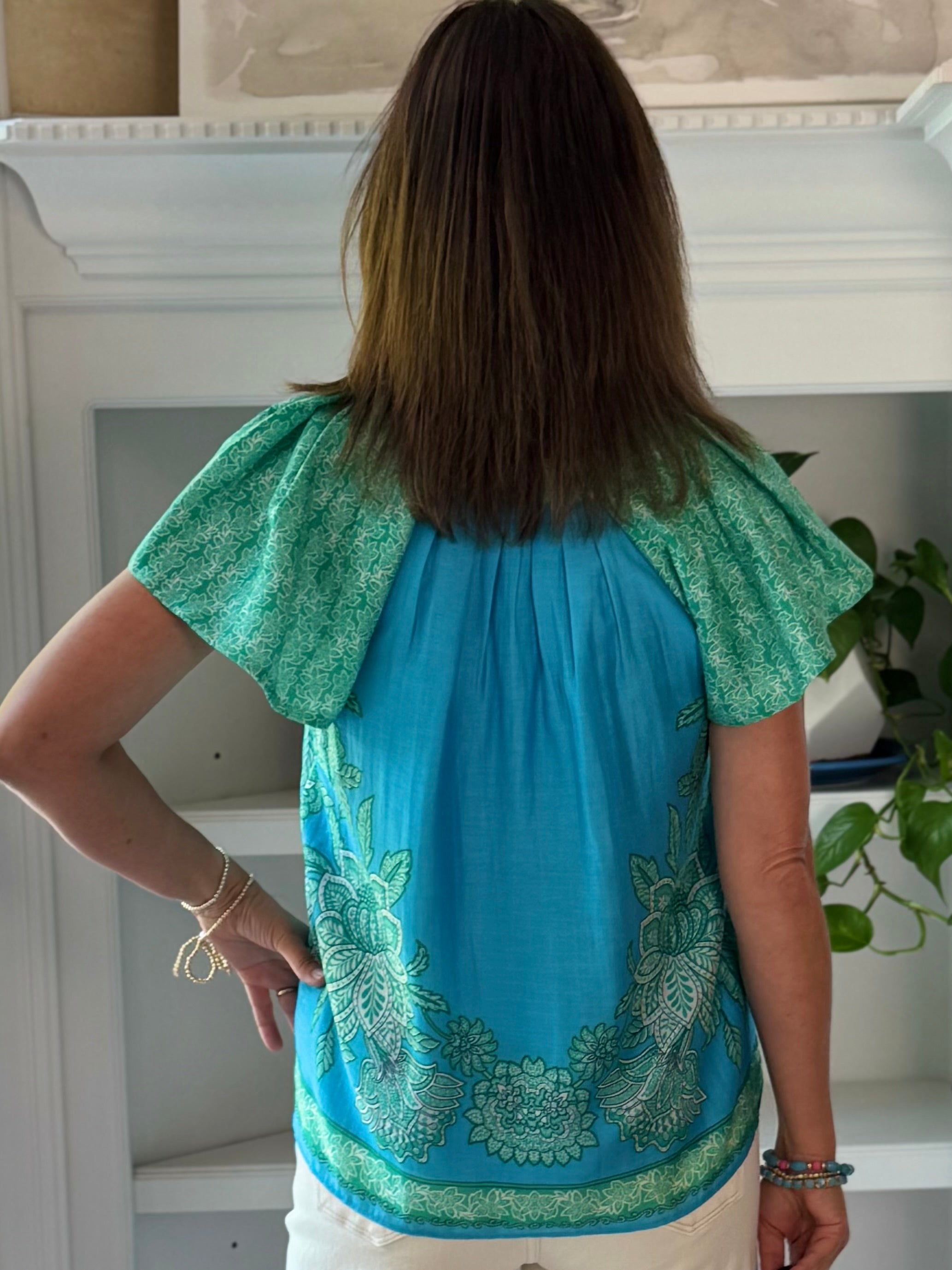 Current Air Blue Lagoon Blouse