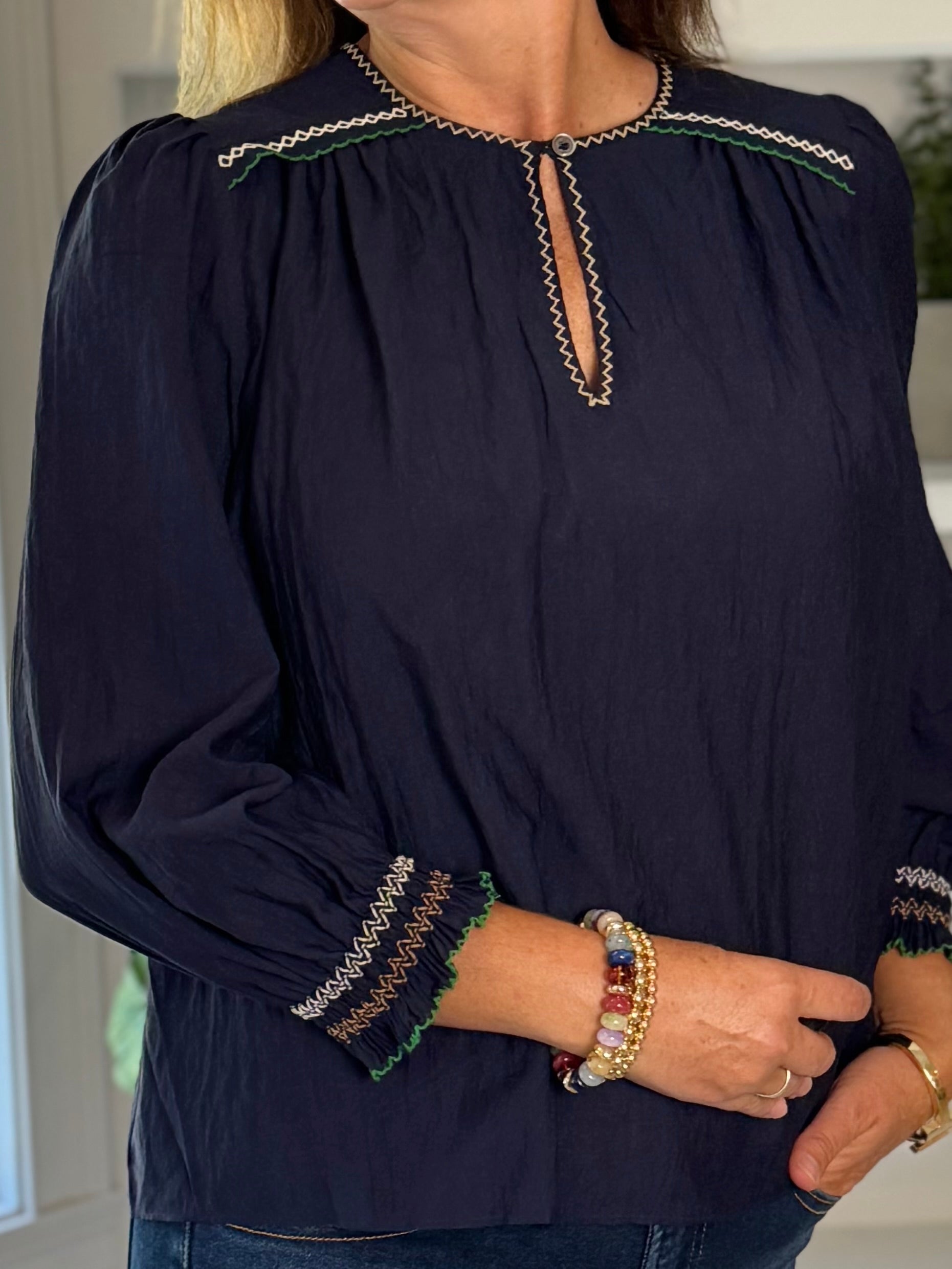 Current Air Stitched Elegance Blouse