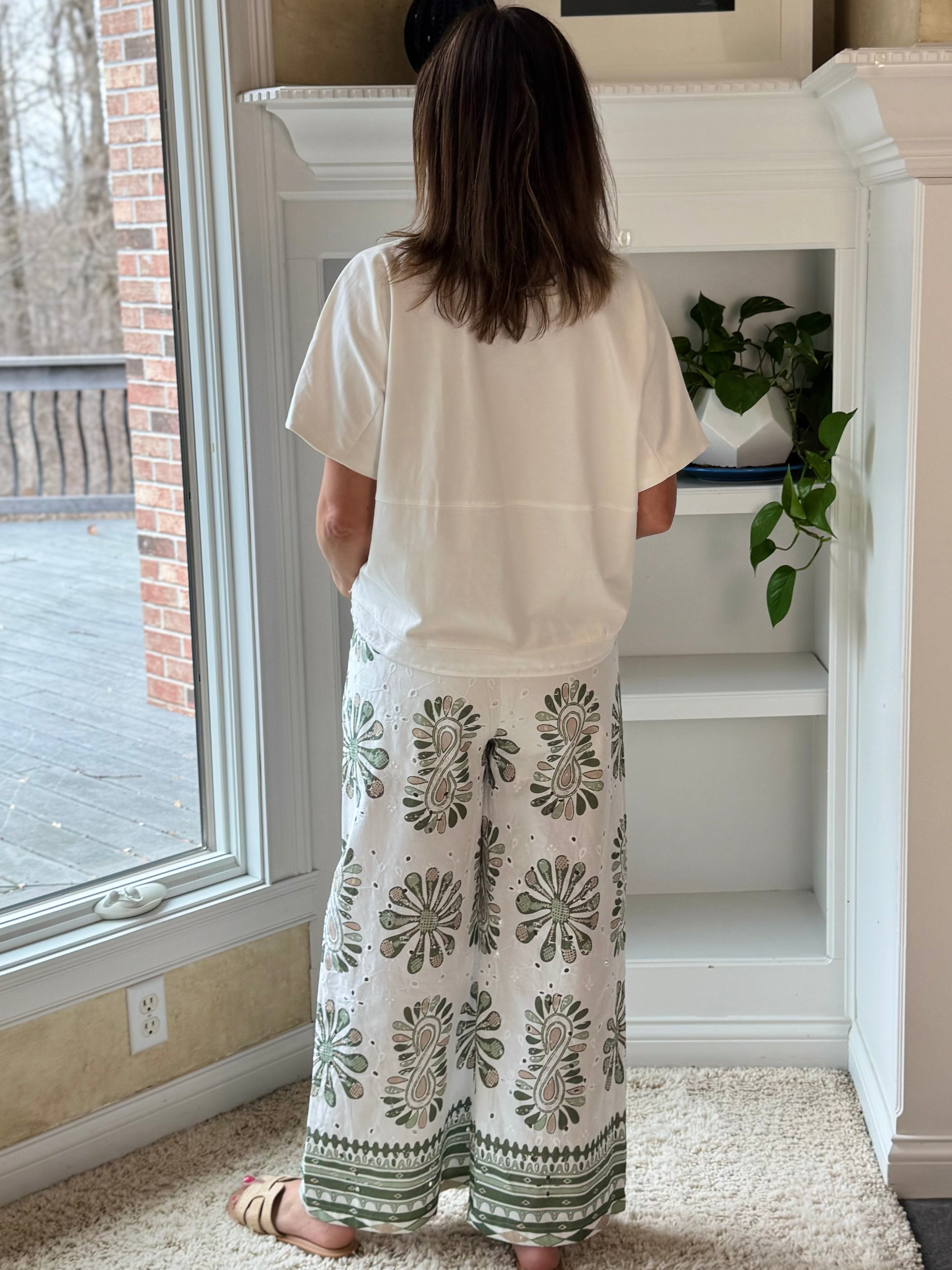 Olive Joy Wide Leg Pants
