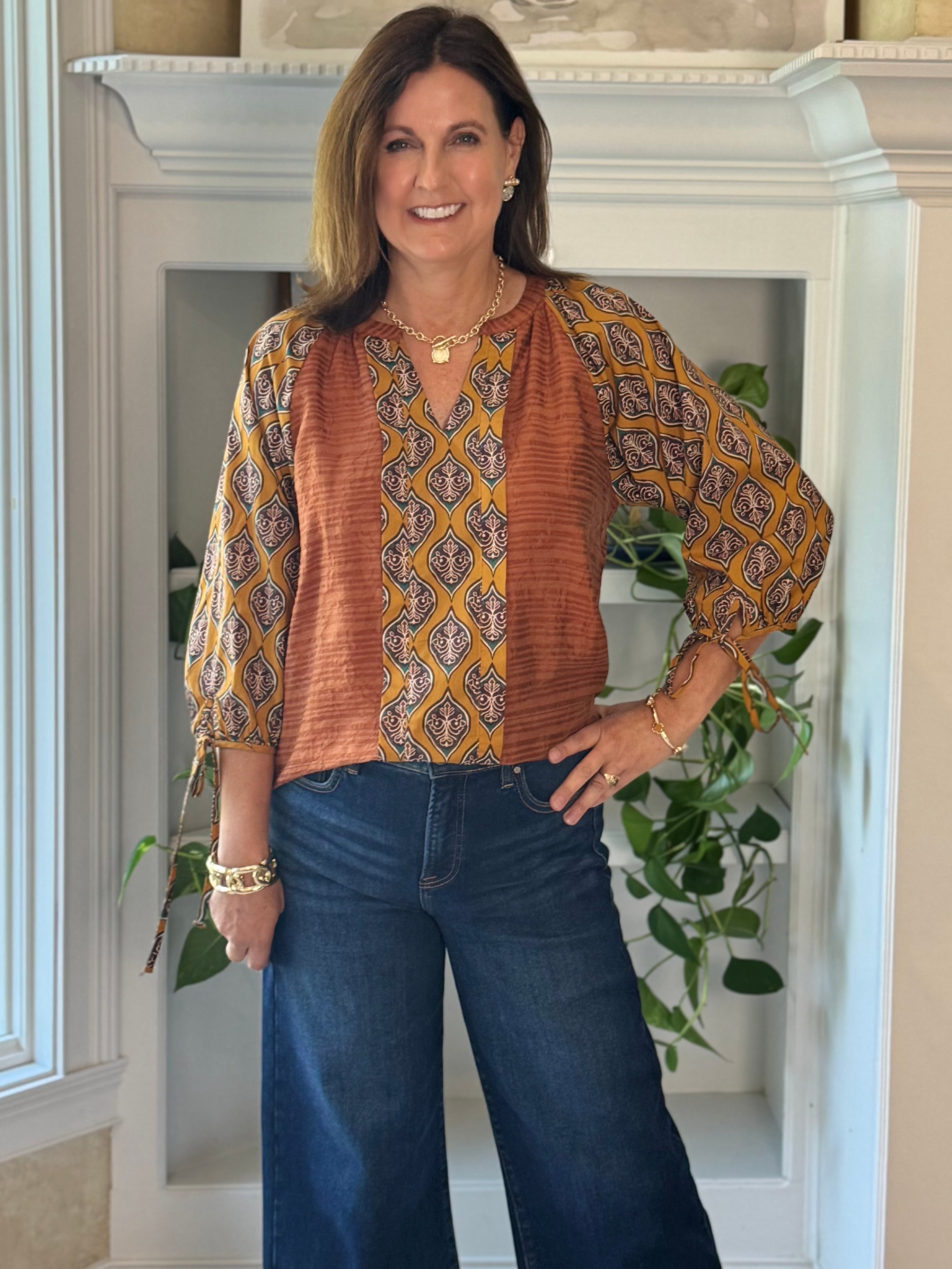 Autumn Medley Print Top