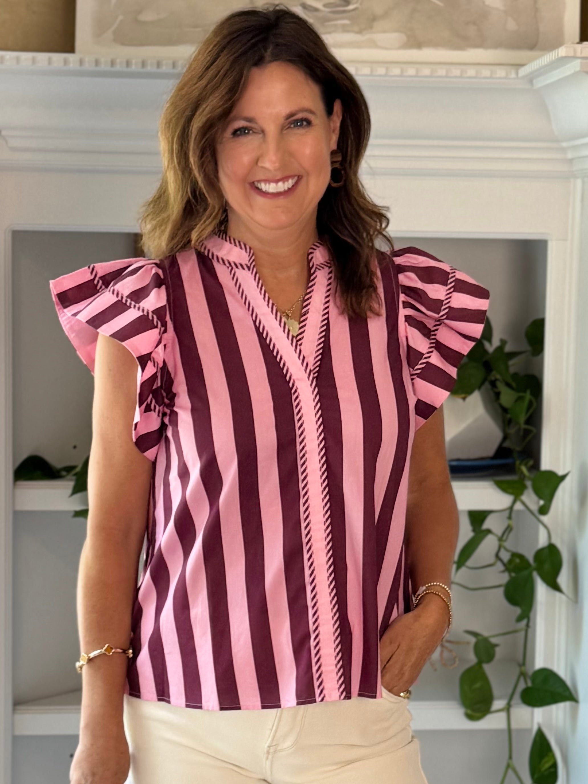 Berry Lane Striped Top