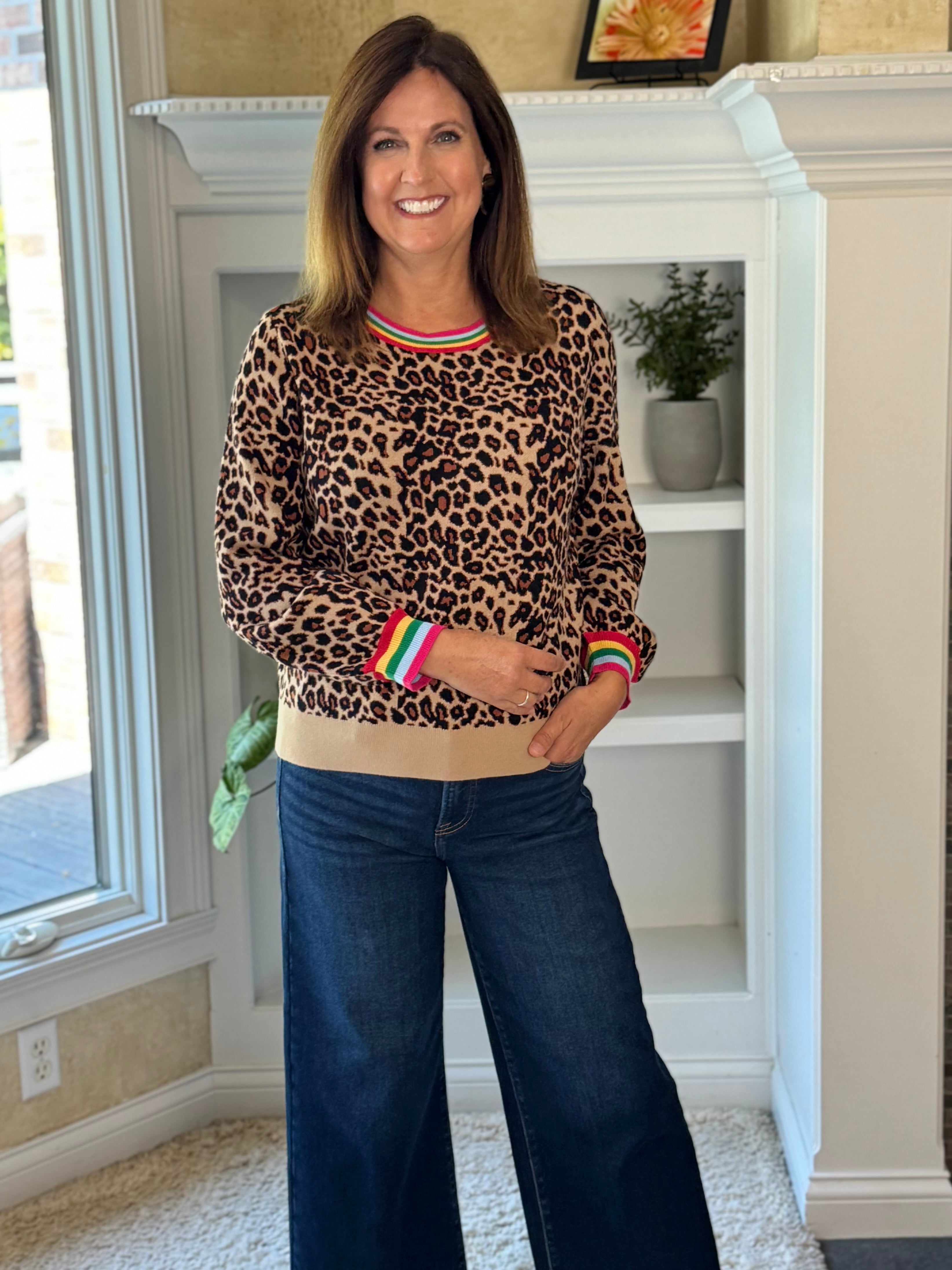 Colorpop Leopard Sweater