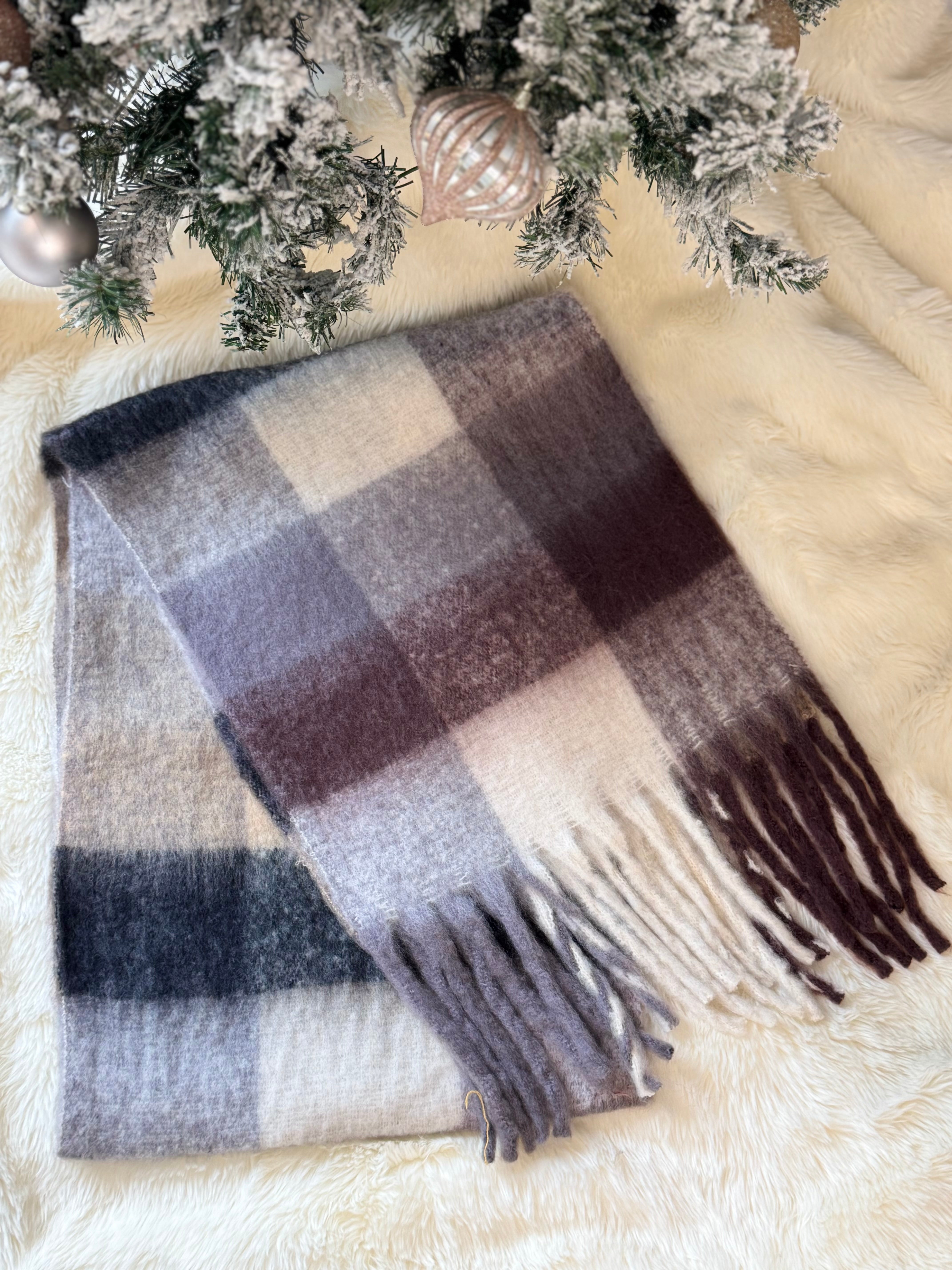 Cozy Blanket Scarf - Plum
