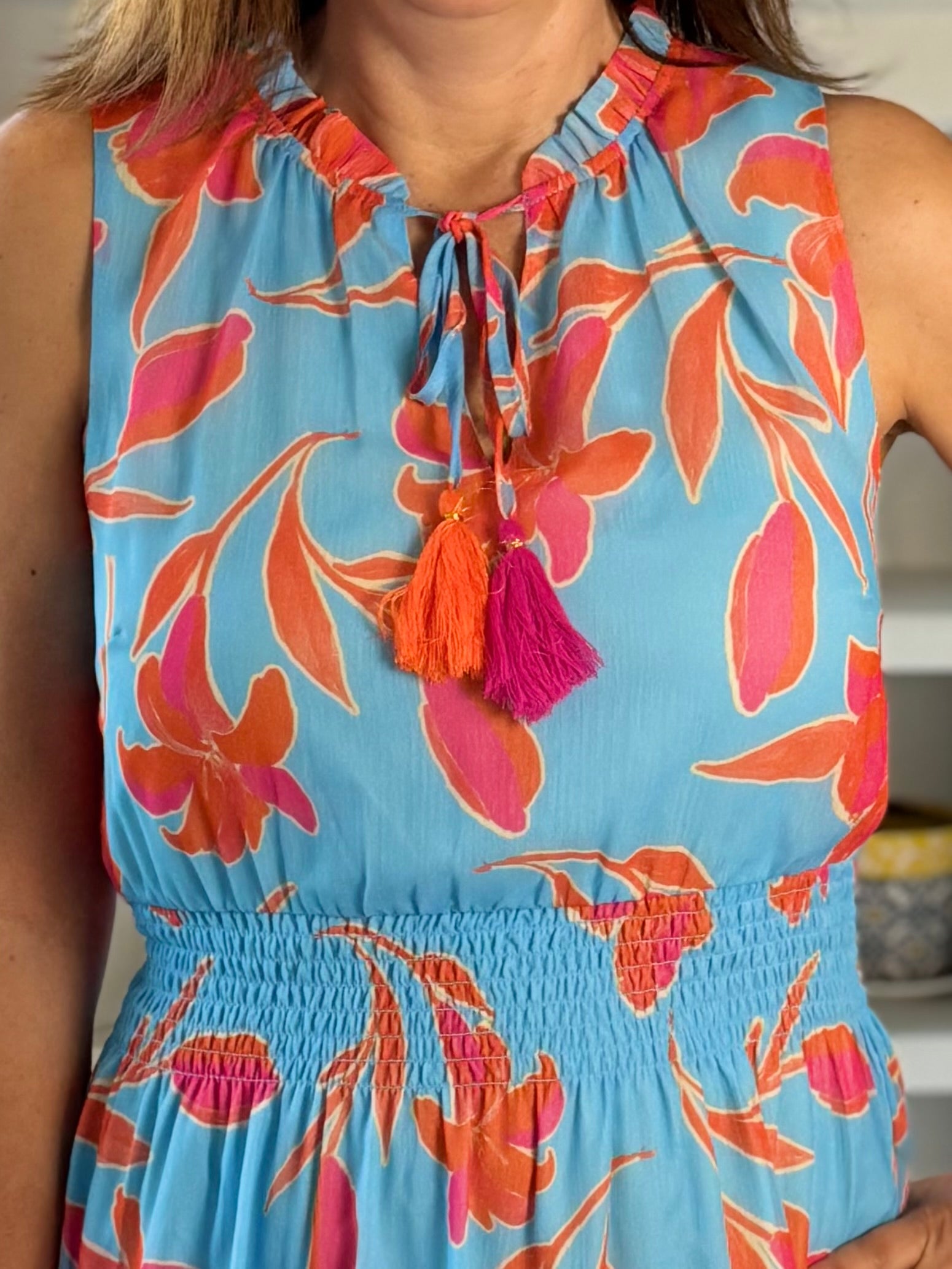 THML Sunset Tassel Dress