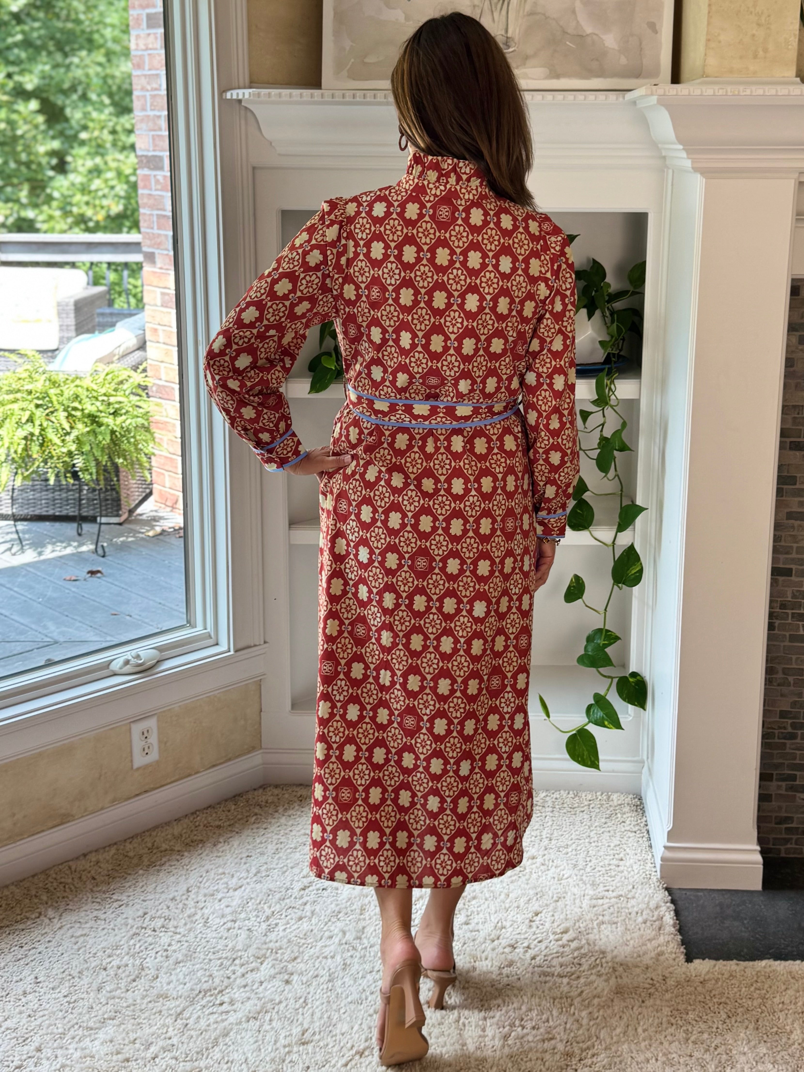 Season to Remember Print Midi Dress
