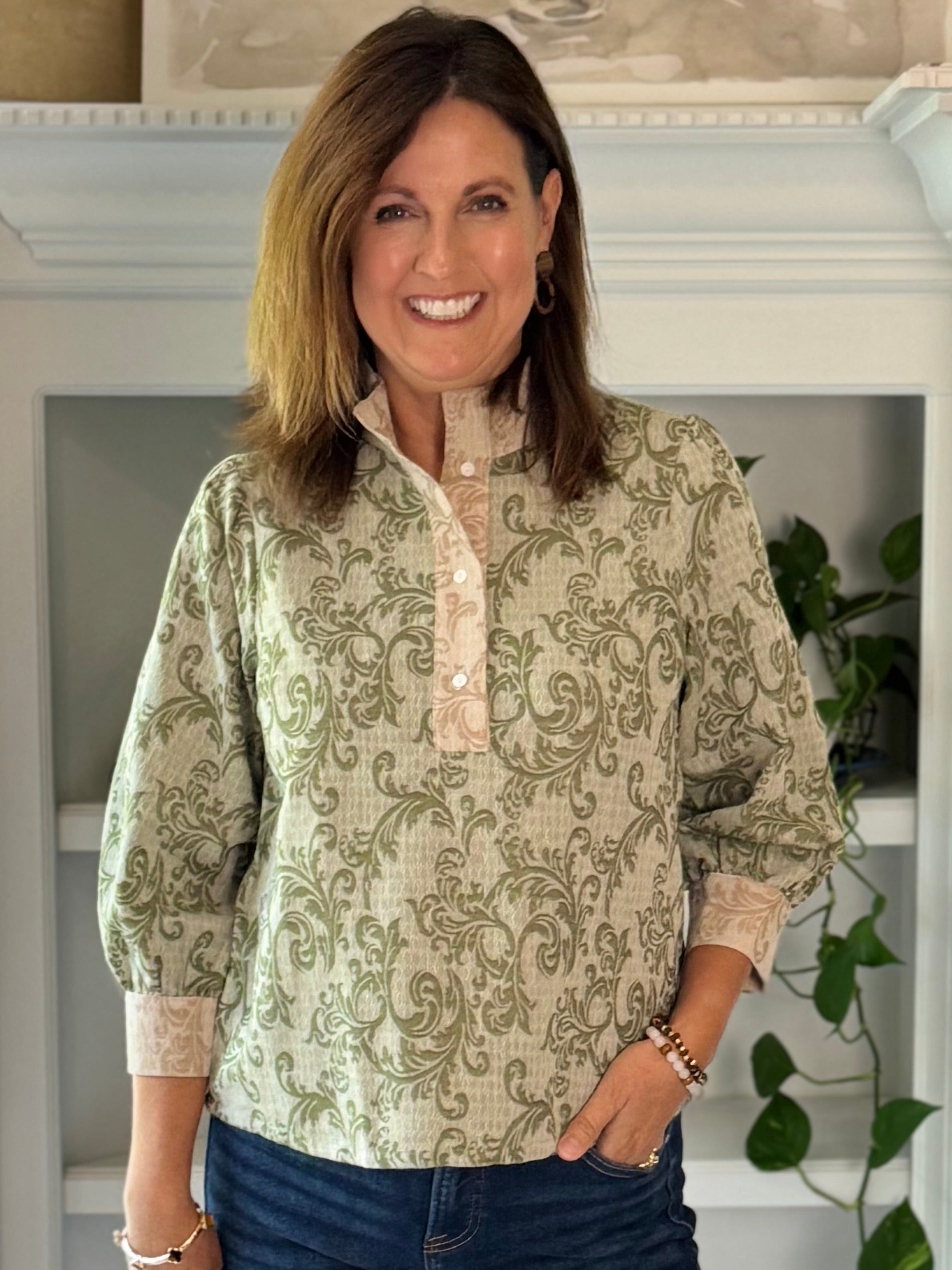 Sage Advice Paisley Top