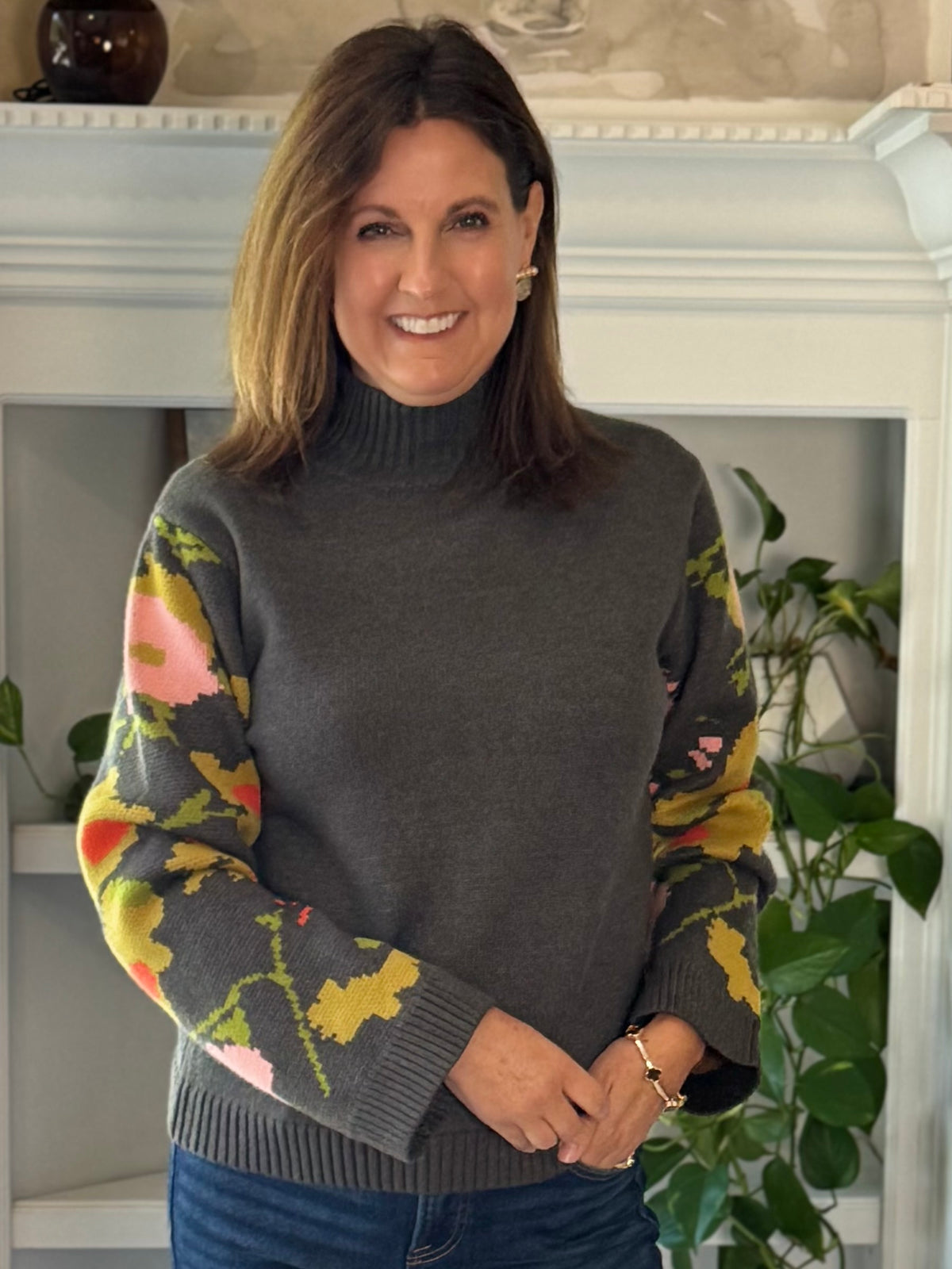 Pop of Floral Sweater