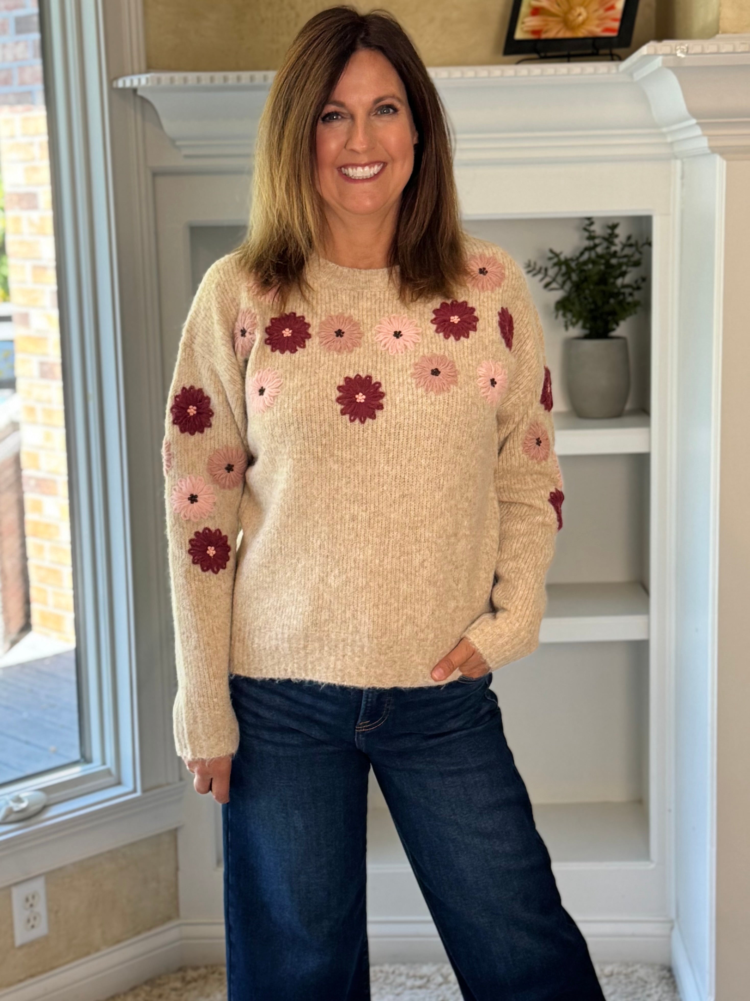 Tranquil Floral Sweater