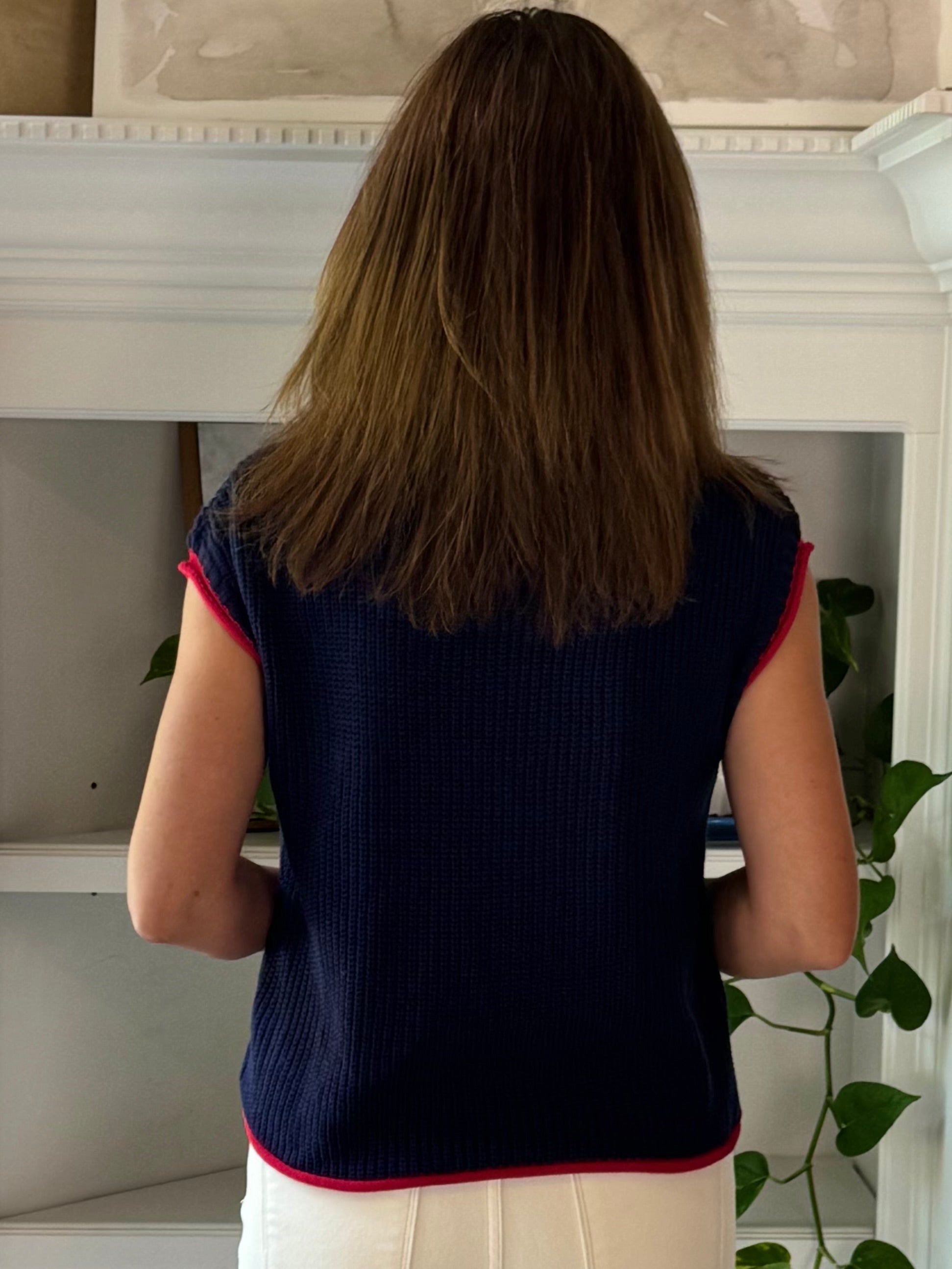 Stars & Stripes Knit Top - Navy
