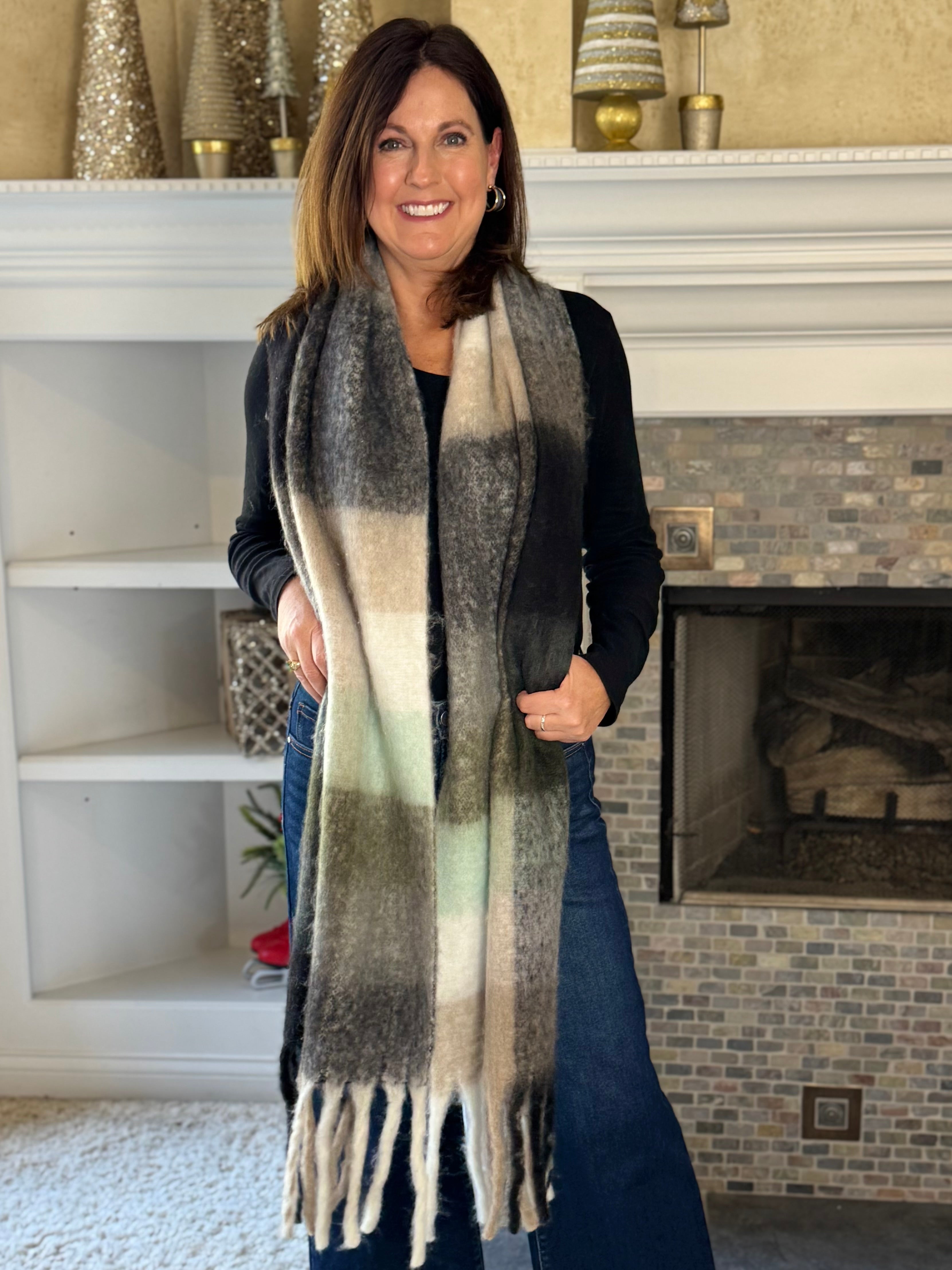 Cozy Blanket Scarf - Light Blue