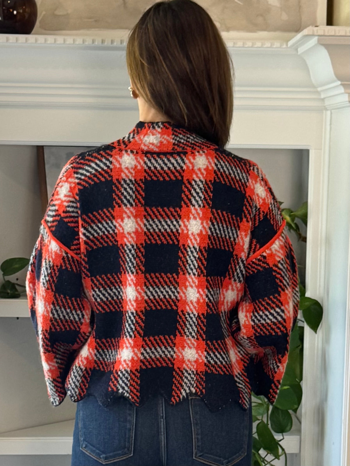Happy to Be Plaid Sweater