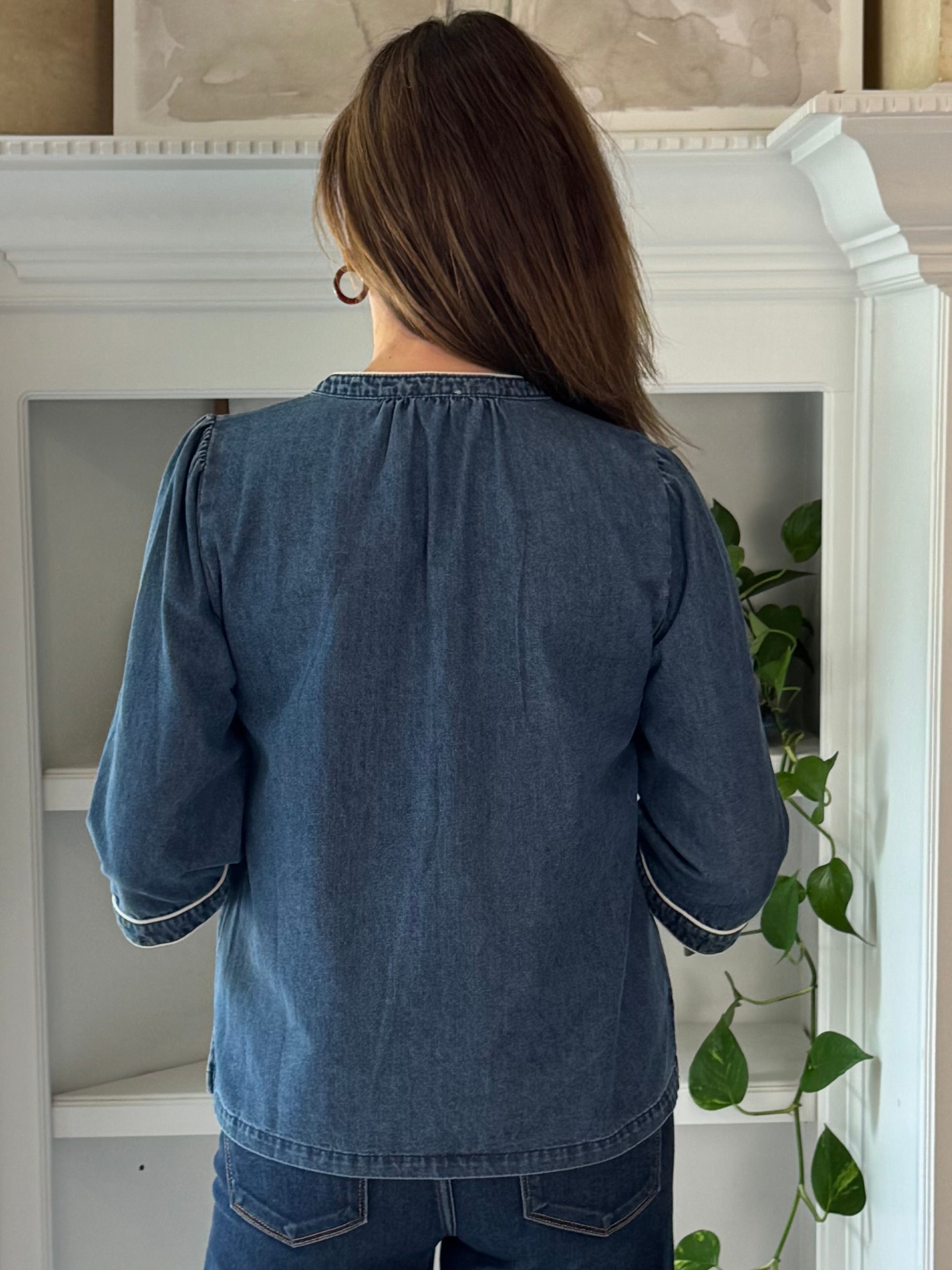 Denim & Grace Applique Top