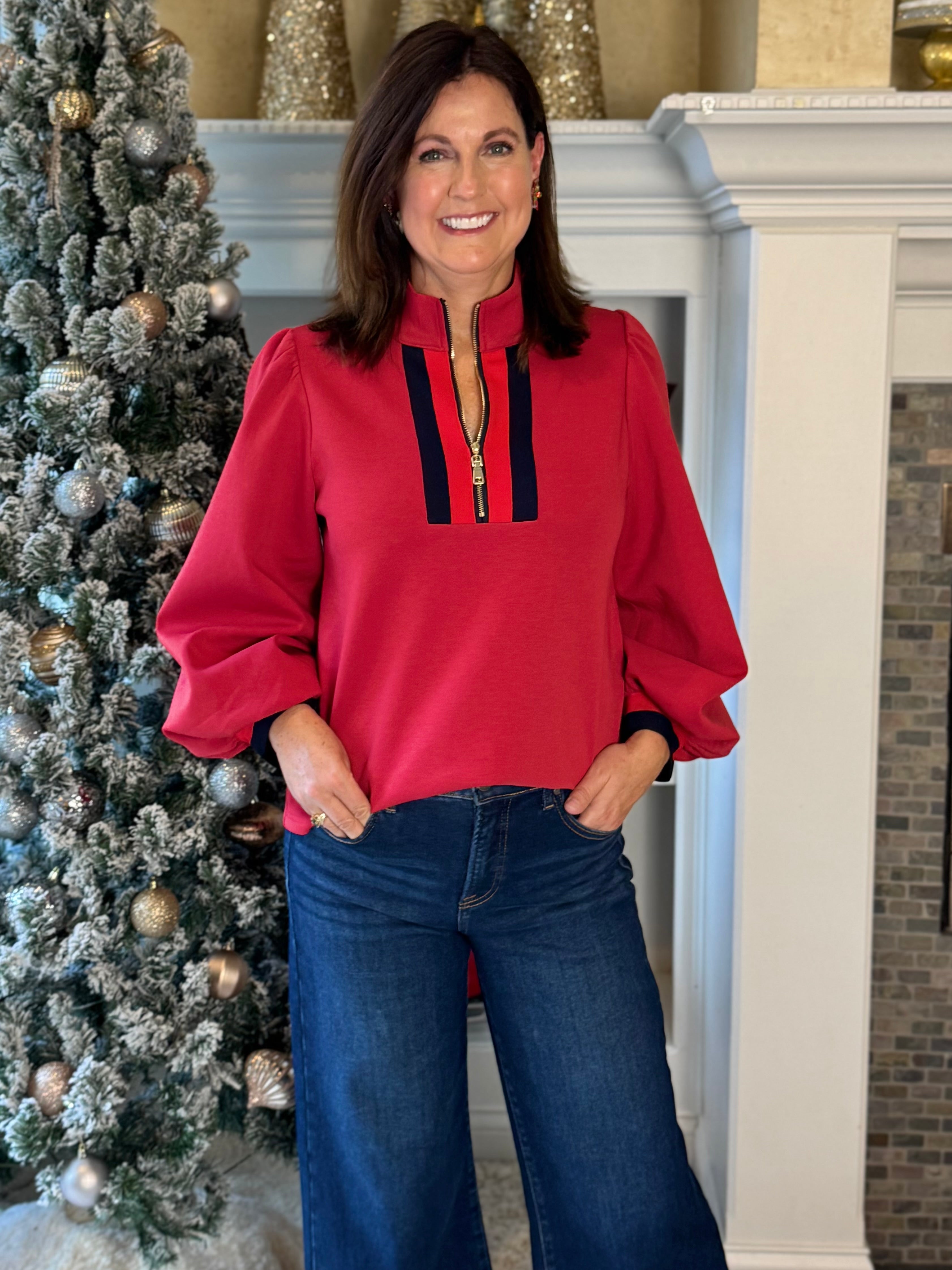 Crimson Icon Contrast Top