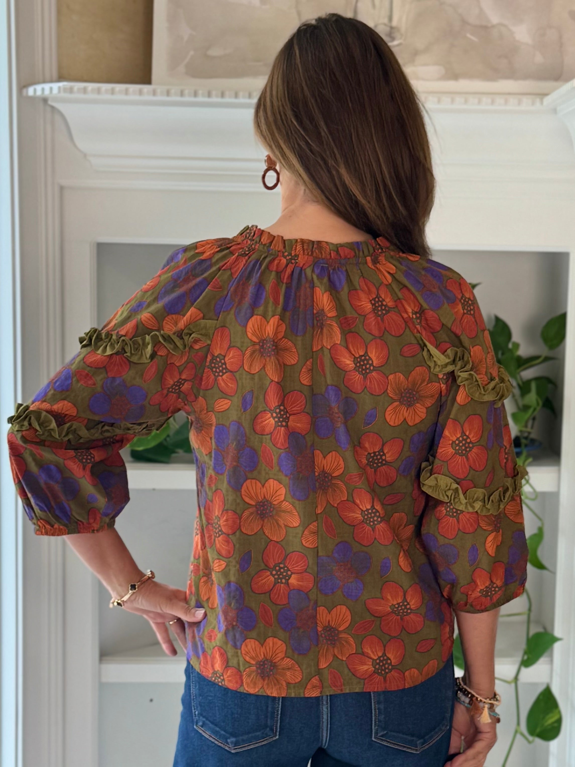 Autumn Collage Floral Top