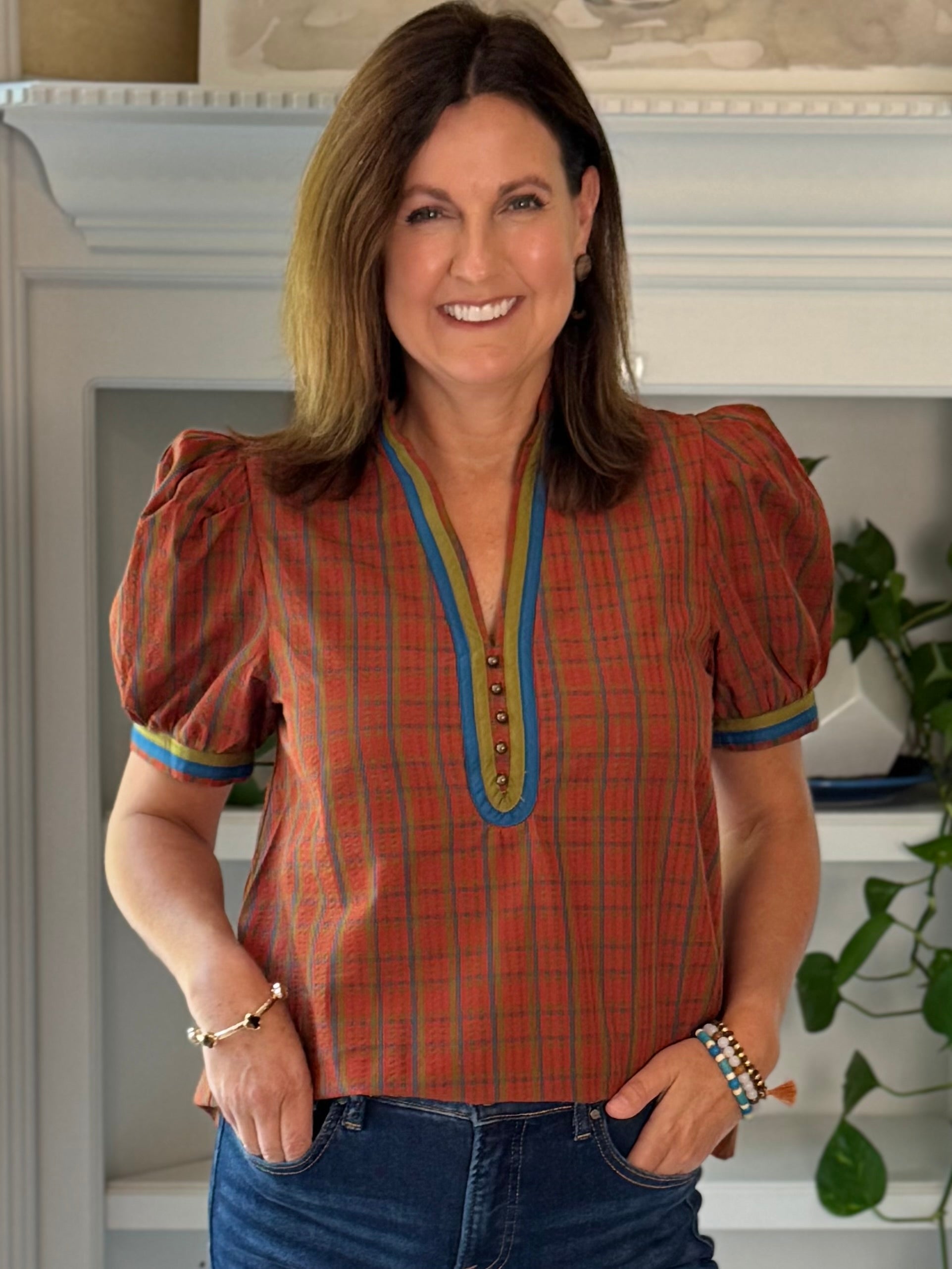 Weekend in Vermont Plaid Top